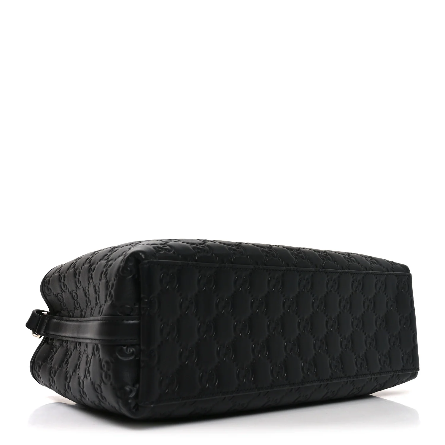 Calfskin GG Monogram Emblem Medium Tote Bag Black - Image 4