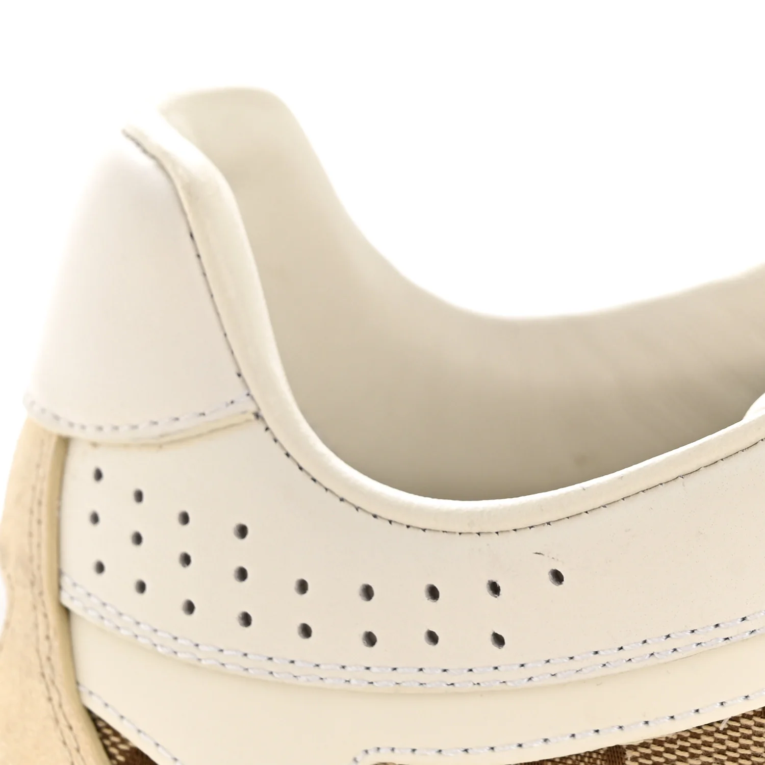 Calfskin GG Monogram Re-Web Womens Sneakers 39 White Beige Ebony - Image 10