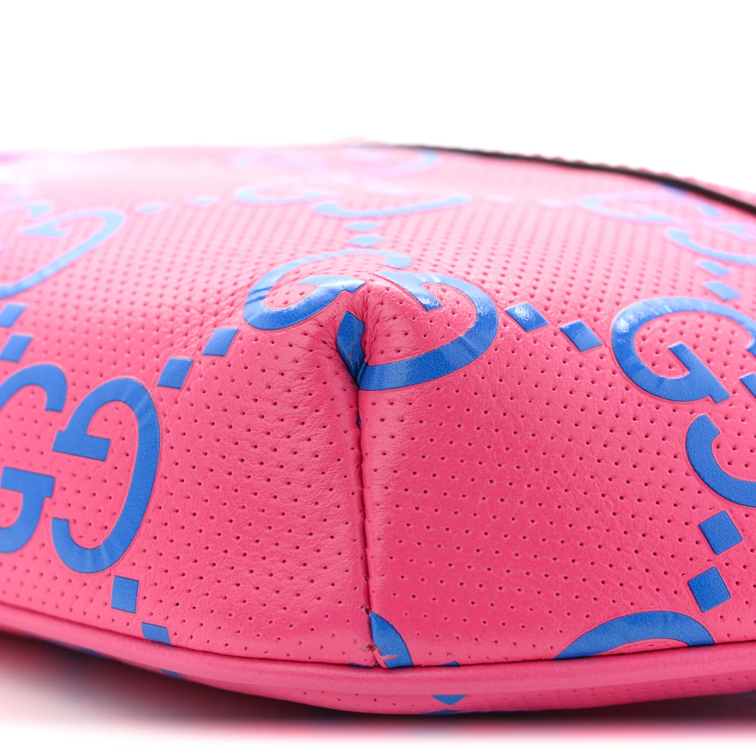 Calfskin GG Tennis Bi-Color Embossed Belt Bag Modern Fucsia Modern Blue - Image 10