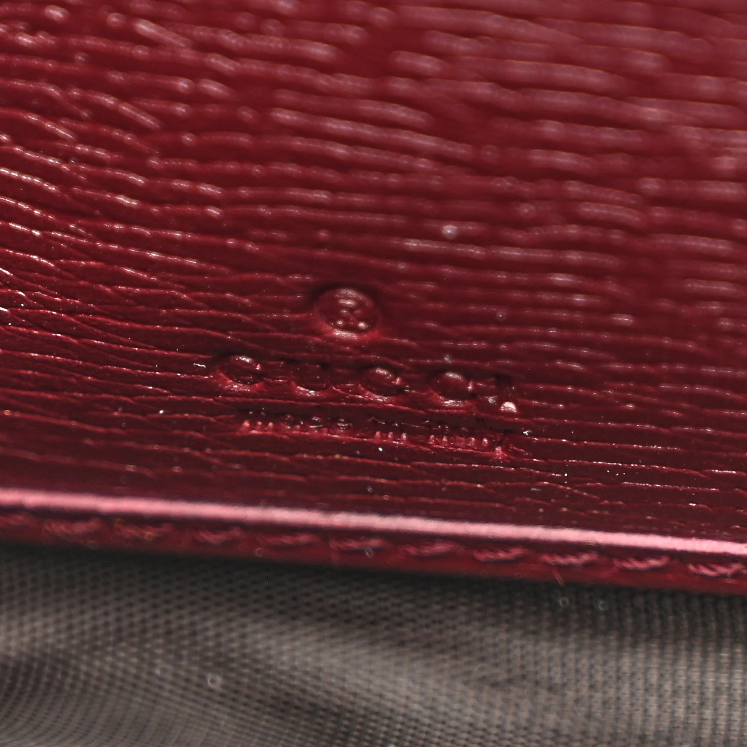 Calfskin Heartbeat Print Zip Around Wallet New Wine - Image 6