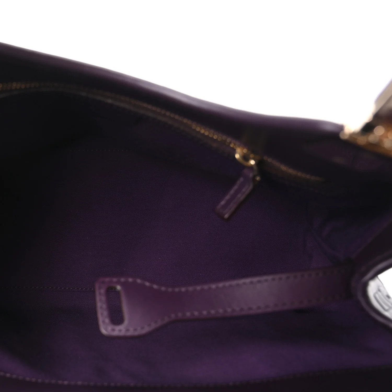Calfskin Horsebit Embossed Shoulder Bag Purple - Image 5