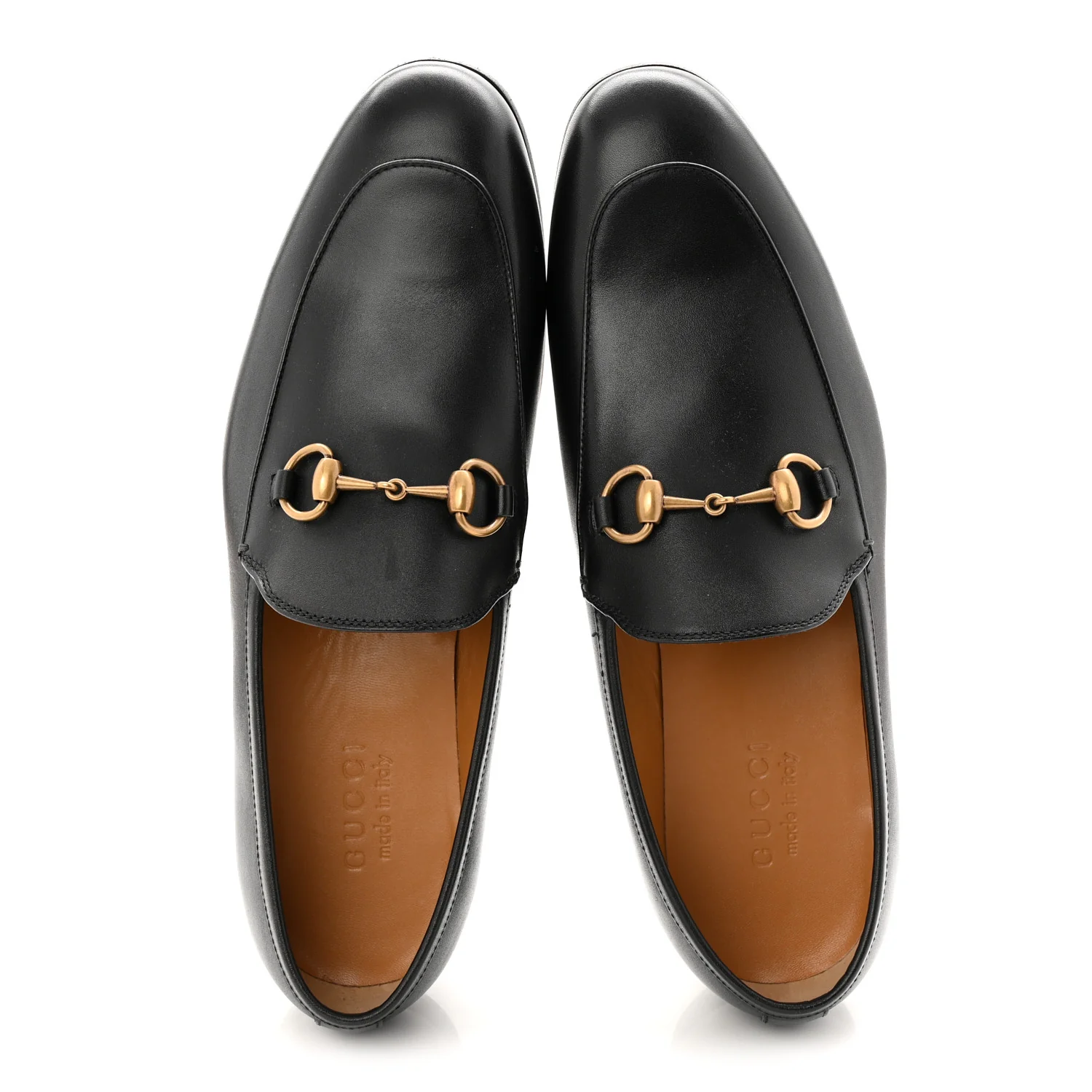 Calfskin Horsebit Mens Jordaan Loafers 8 Black - Image 2