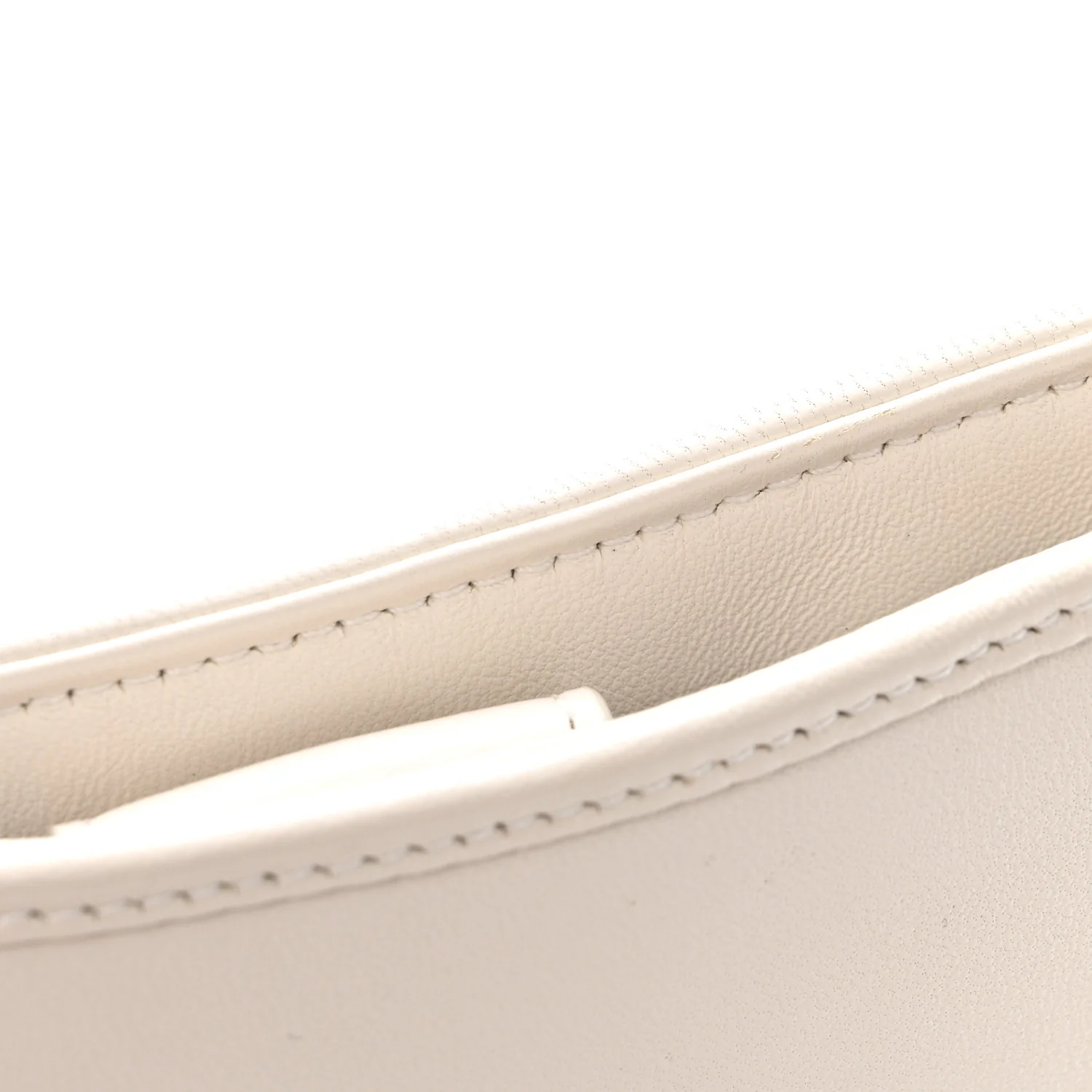 Calfskin Horsebit Slim Shoulder Bag White - Image 13