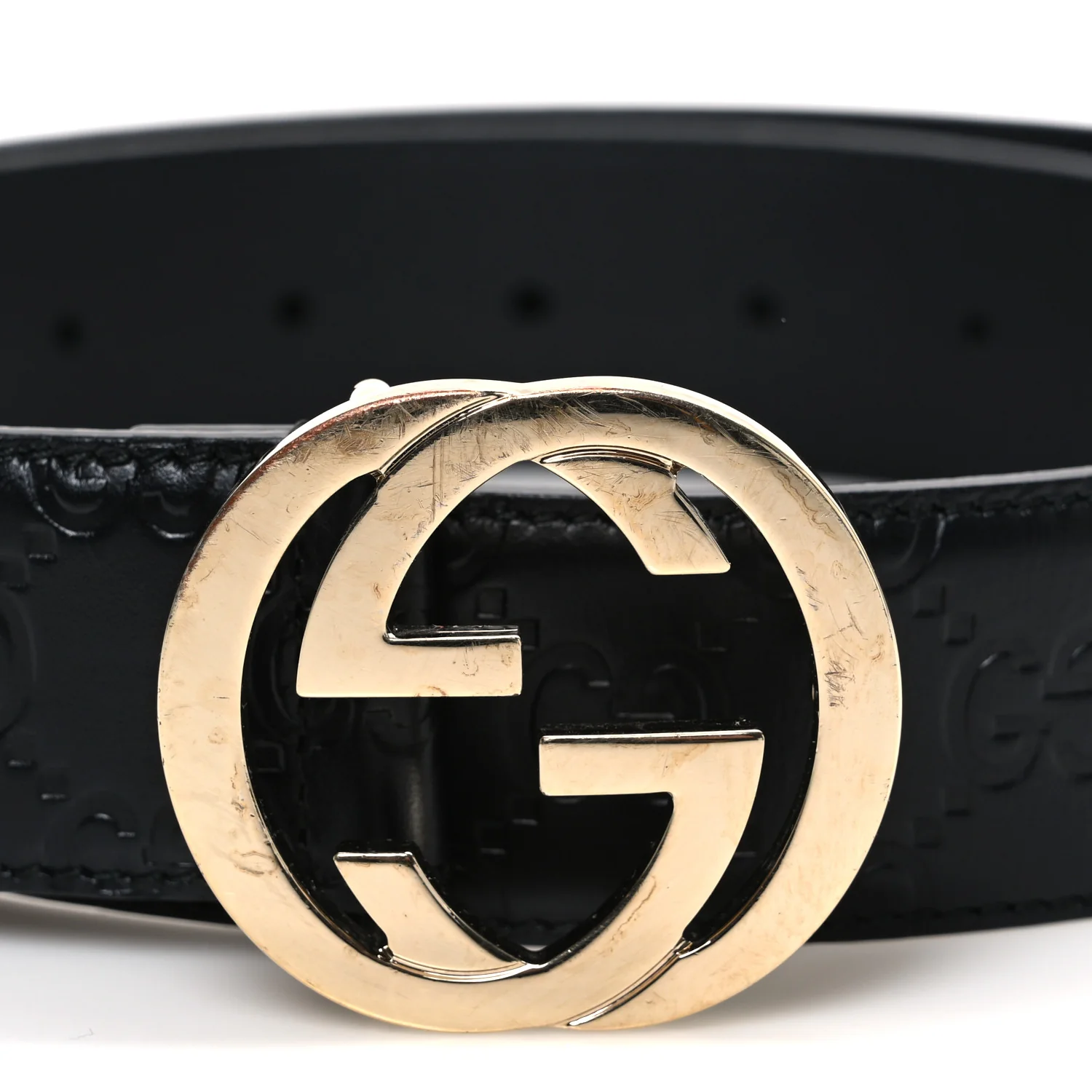 Calfskin Interlocking G 37mm Belt 85 34 Black - Image 6
