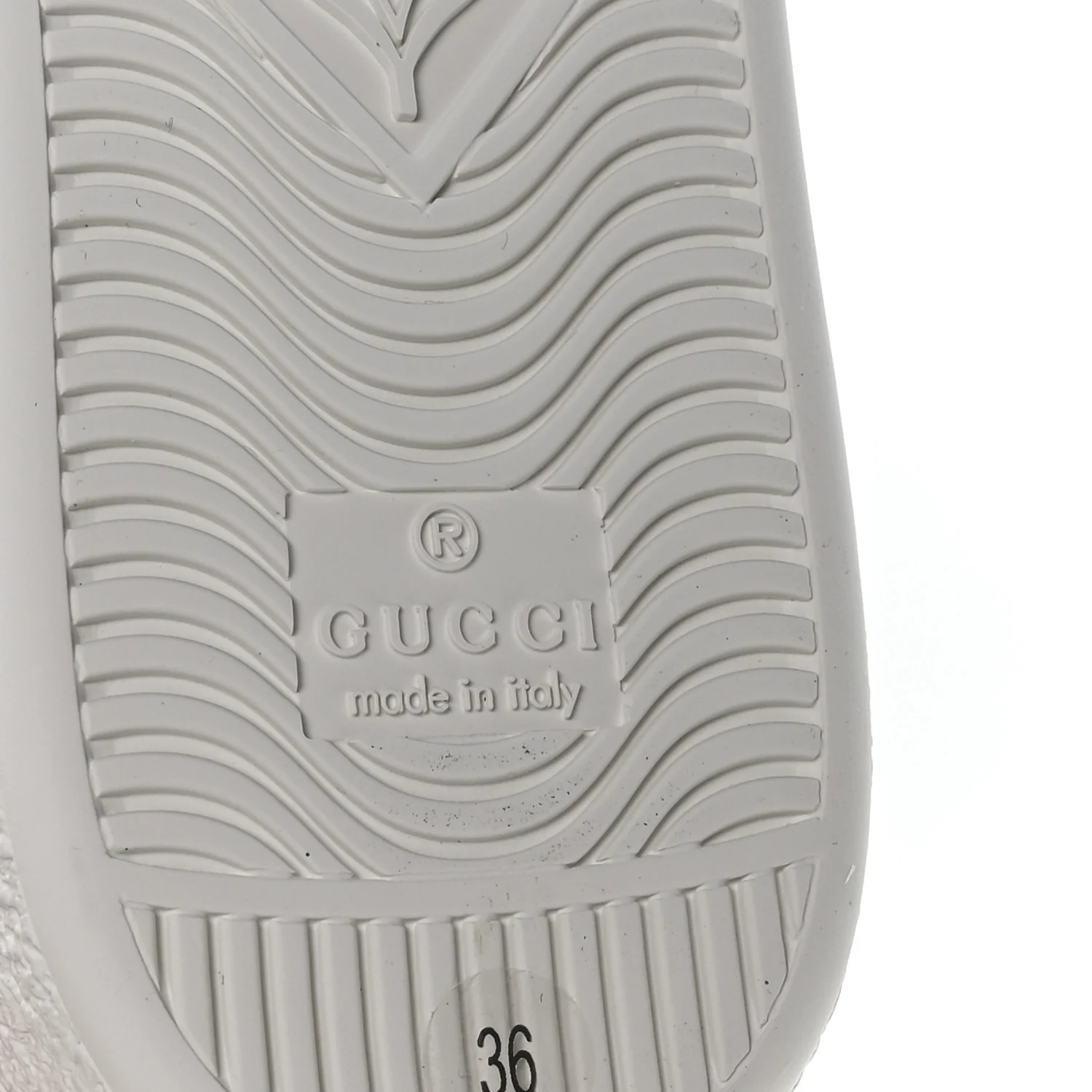 Calfskin Interlocking G Perforated Womens Ace Sneakers 36 White Grey Sky - Image 7