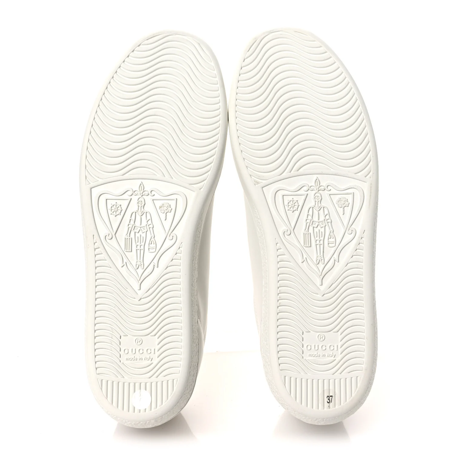 Calfskin Interlocking G Perforated Womens Ace Sneakers 37 White Grey Sky - Image 7