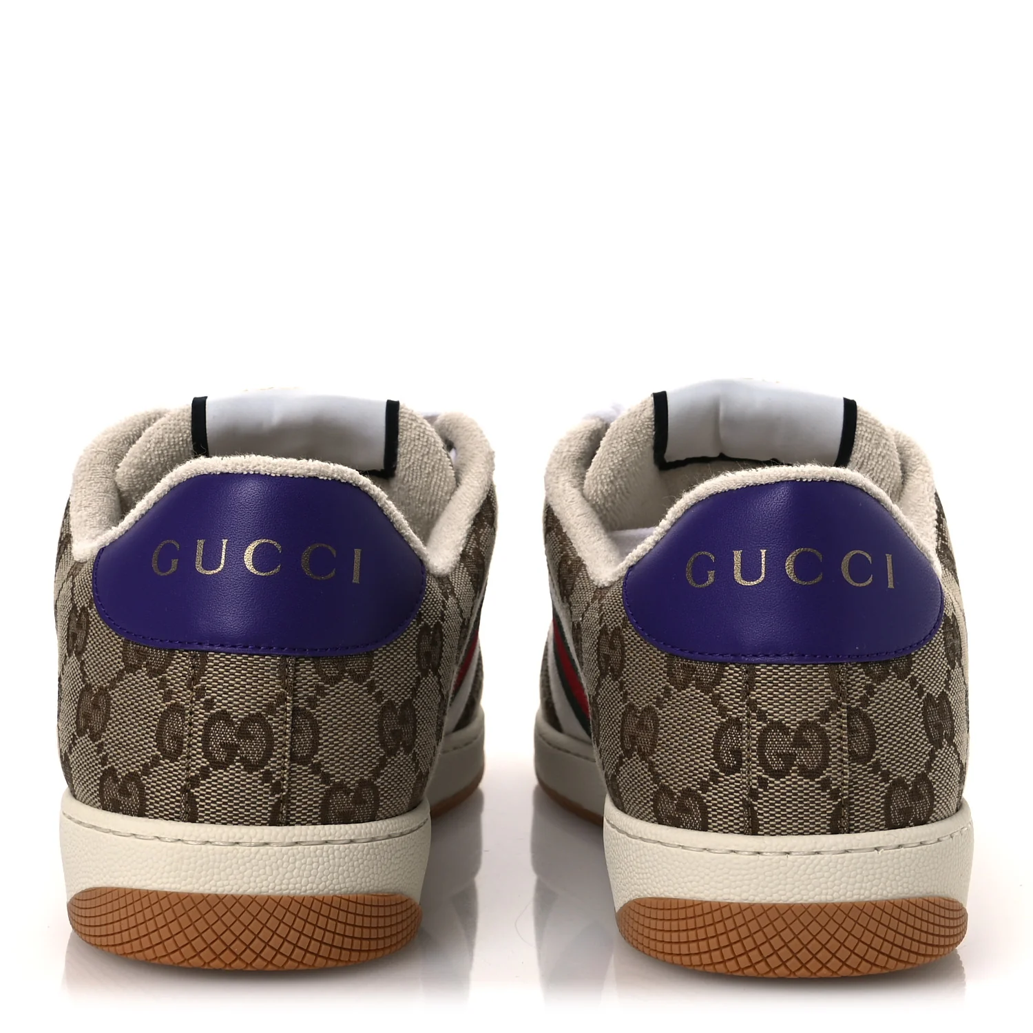 Calfskin Lame GG Monogram Web Mens Screener Sneakers 10 - Image 6