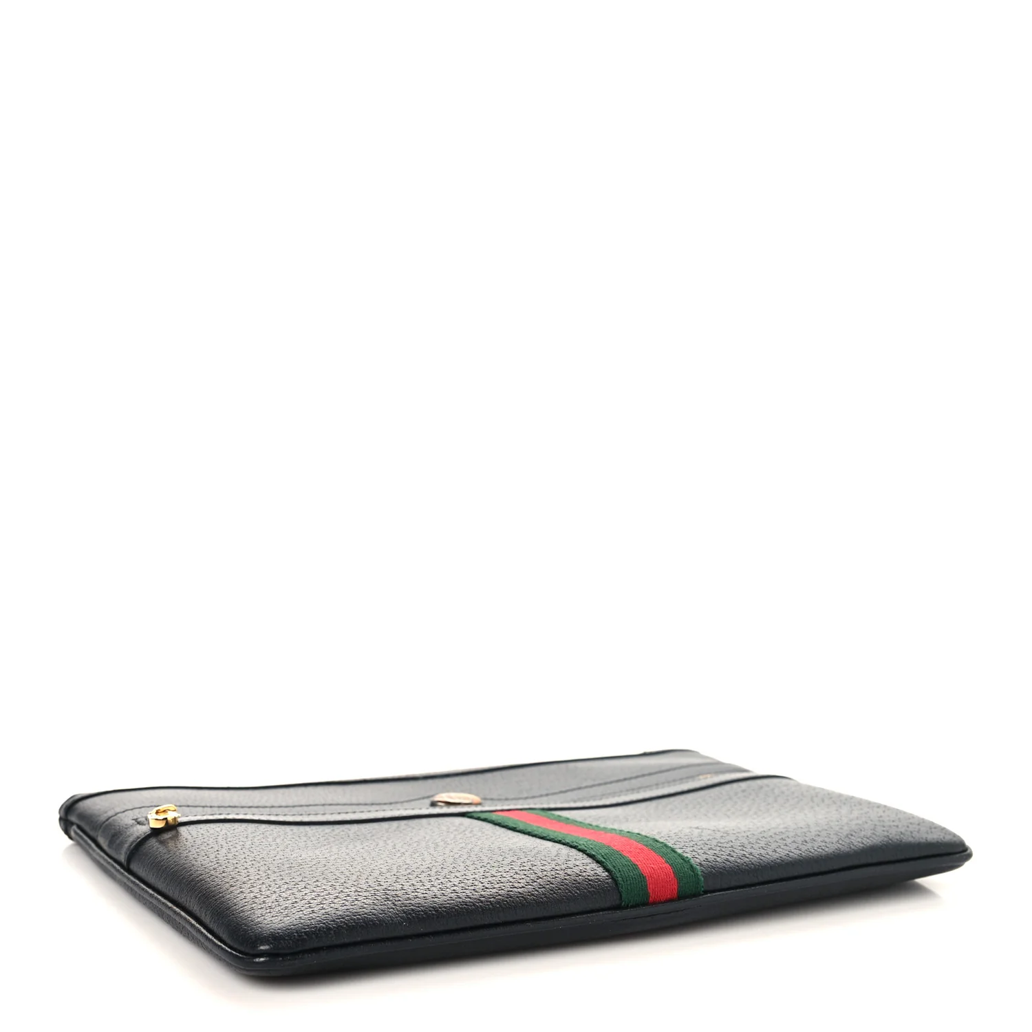 Calfskin Large Ophidia Pouch Clutch Black - Image 4