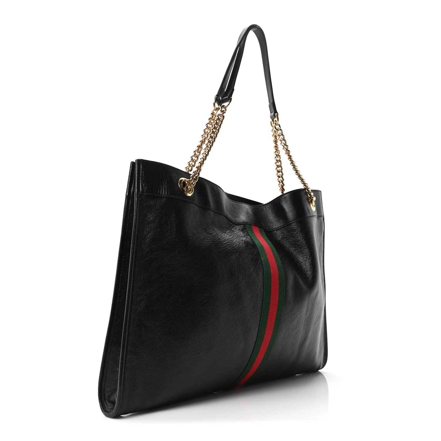 Calfskin Large Rajah Chain Tote Black - Image 4