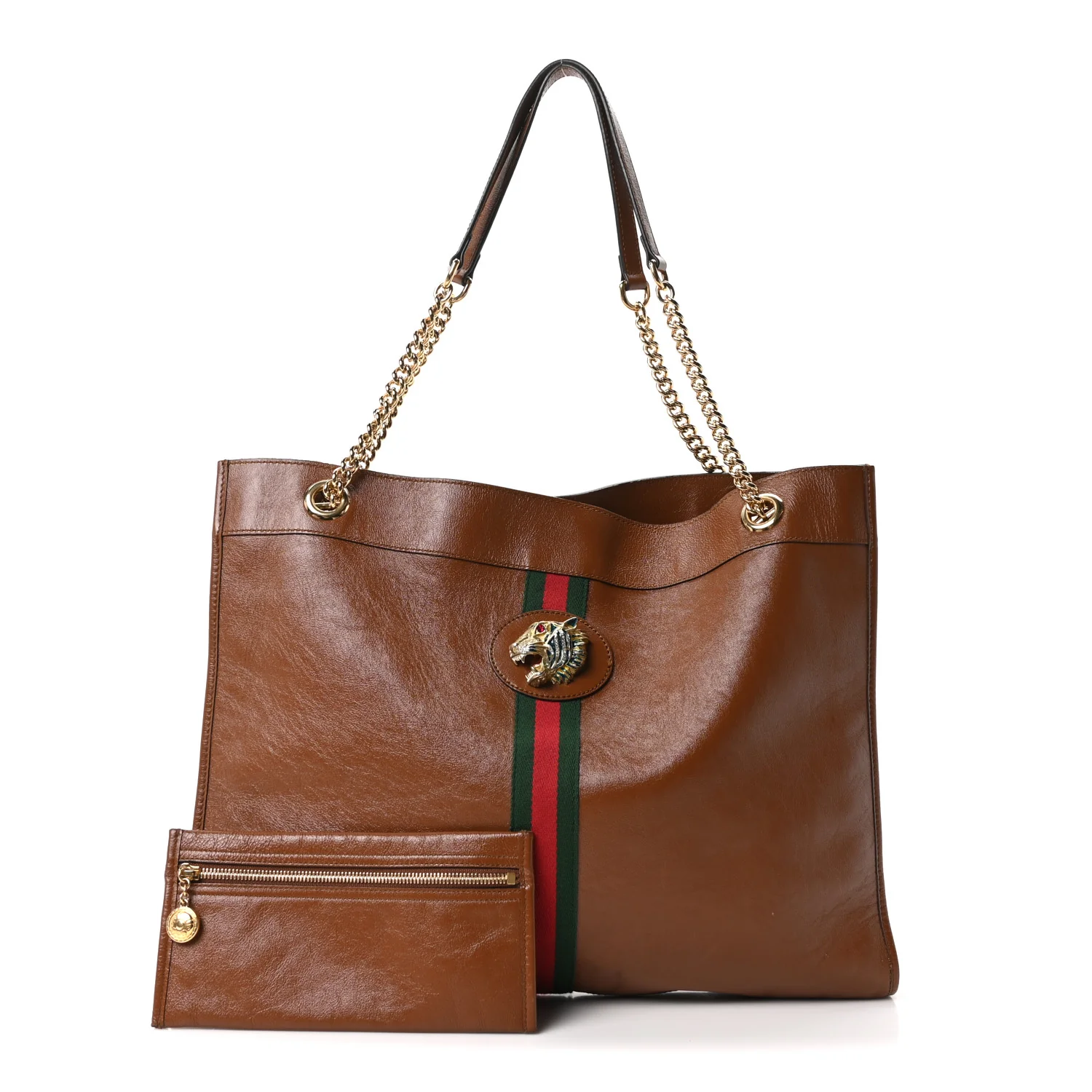 Calfskin Large Rajah Chain Tote Cuir - Image 2