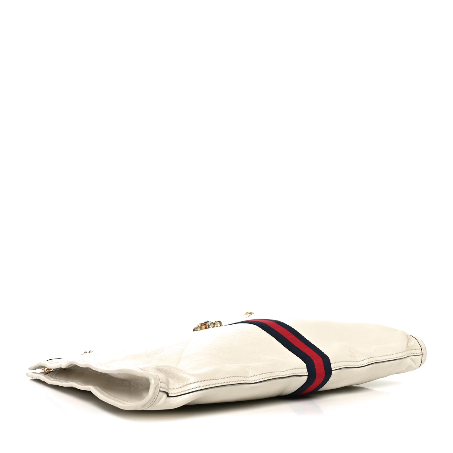Calfskin Large Rajah Chain Tote White - Image 3
