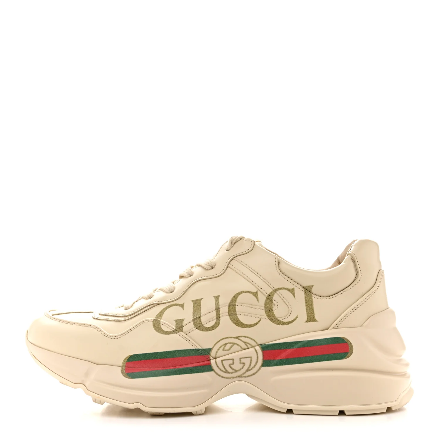 Calfskin Logo Womens Rhyton Sneakers 39 Ivory