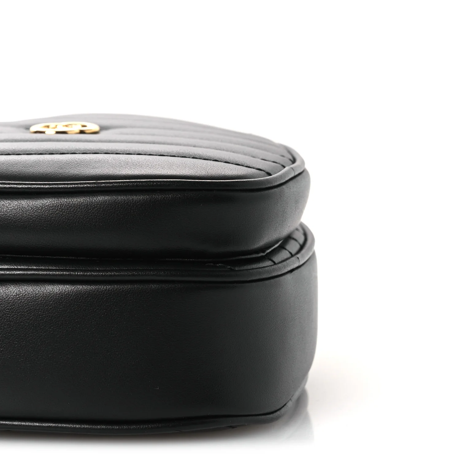 Calfskin Matelasse DDiagonal Mini Interlocking G Heart Shoulder Bag Black - Image 9