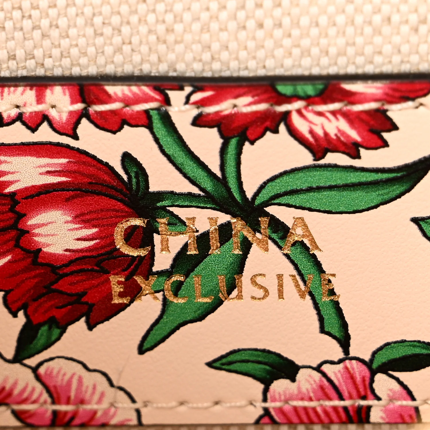 Calfskin Matelasse Diagonal Brit Roses Print Mini Interlocking G Heart Shoulder Bag White Multicolor - Image 8