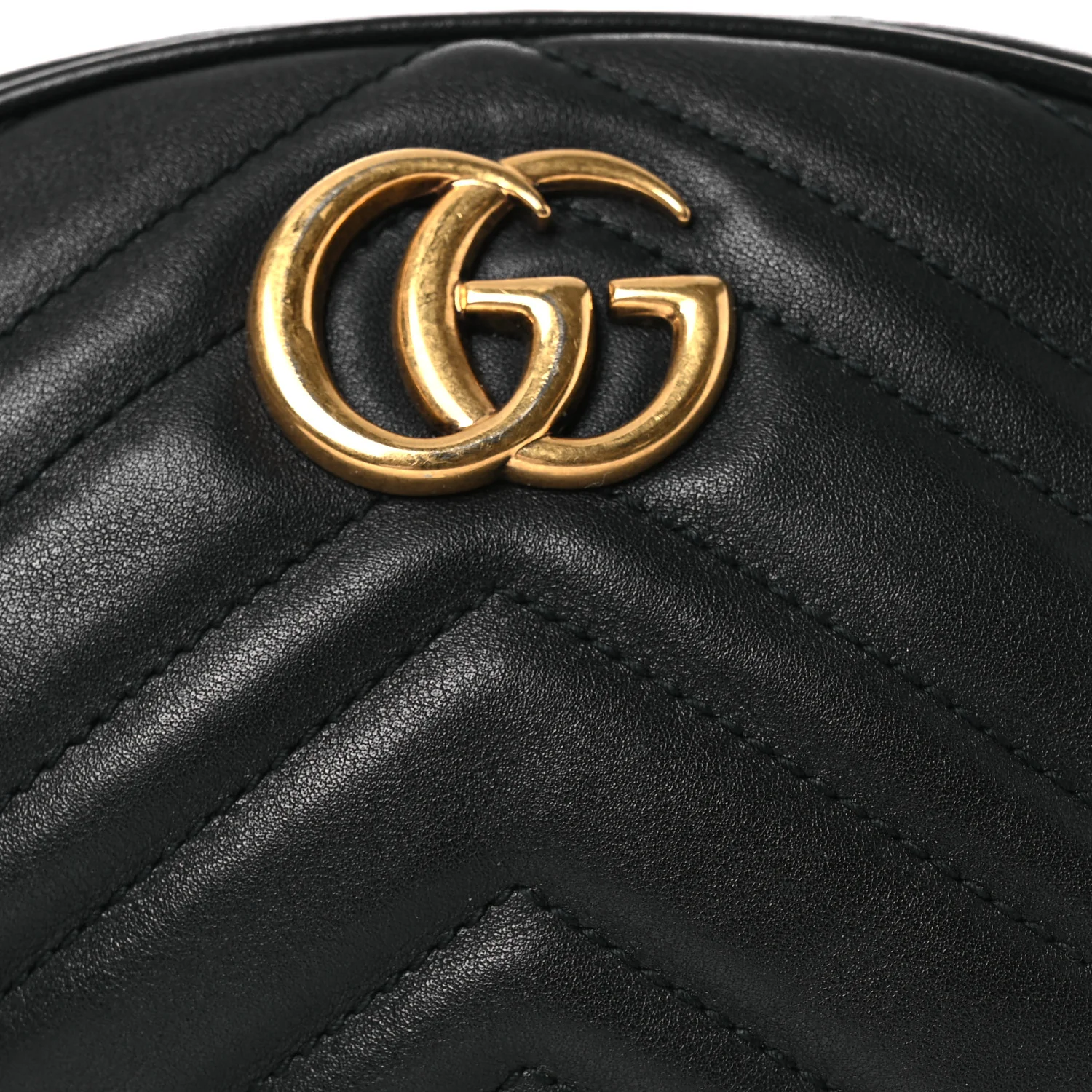 Calfskin Matelasse GG Marmont Belt Bag 105 42 Black - Image 8