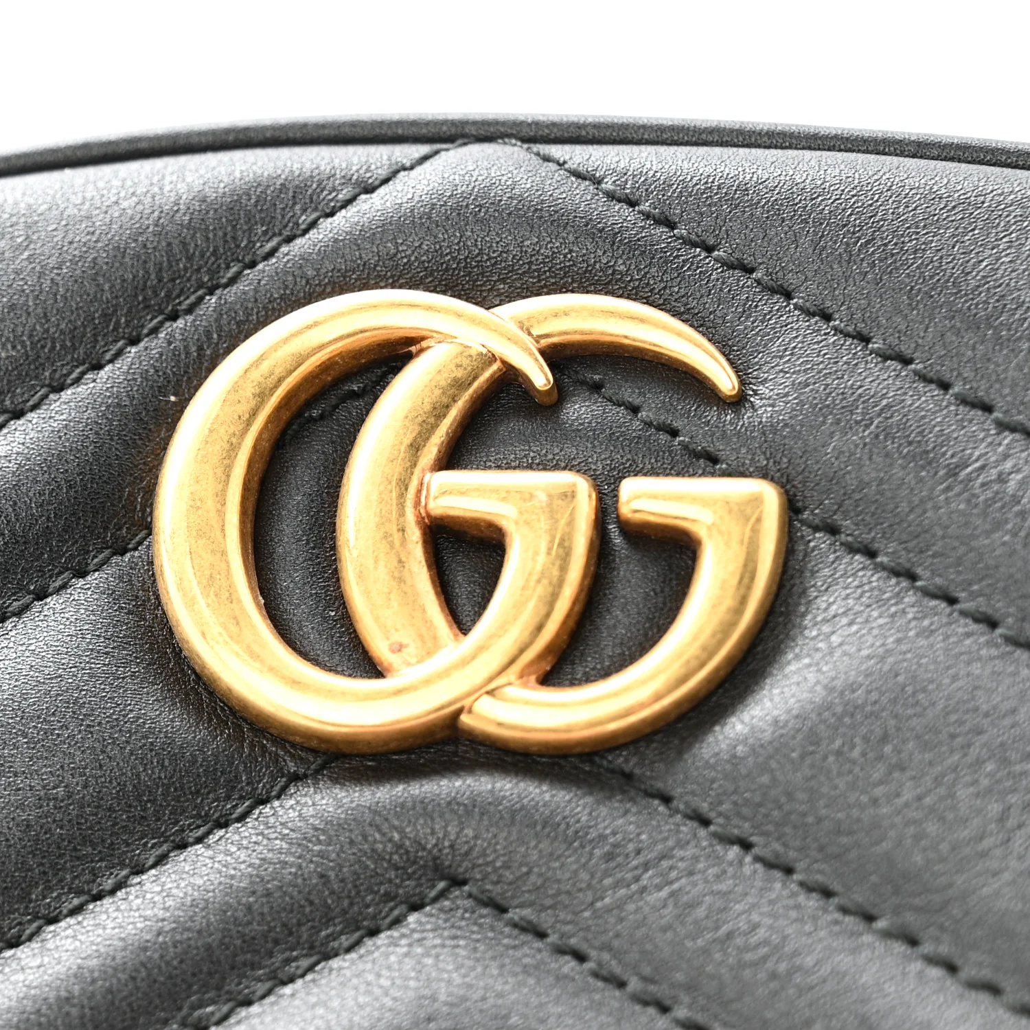 Calfskin Matelasse GG Marmont Belt Bag 85 34 Black - Image 11