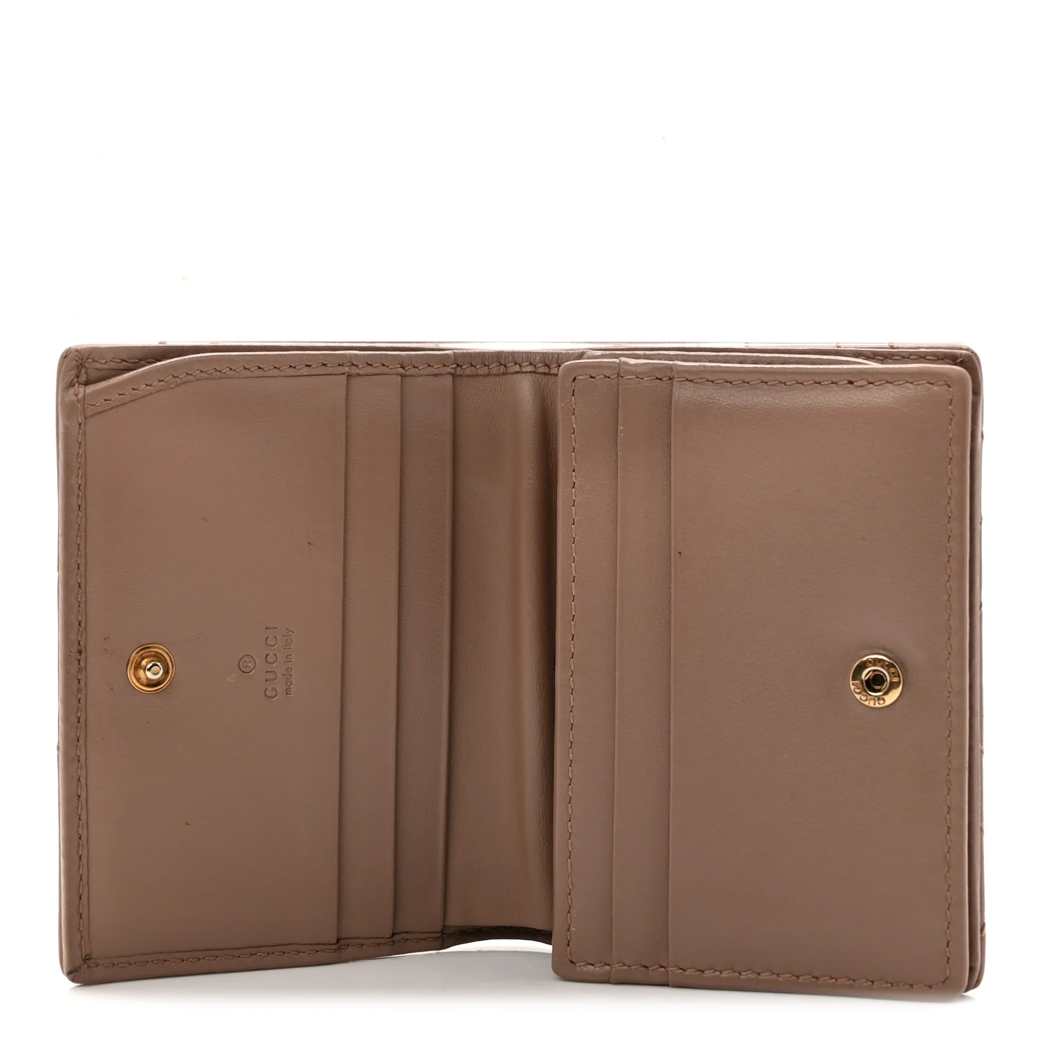 Calfskin Matelasse GG Marmont Card Case Wallet Porcelain Rose - Image 5