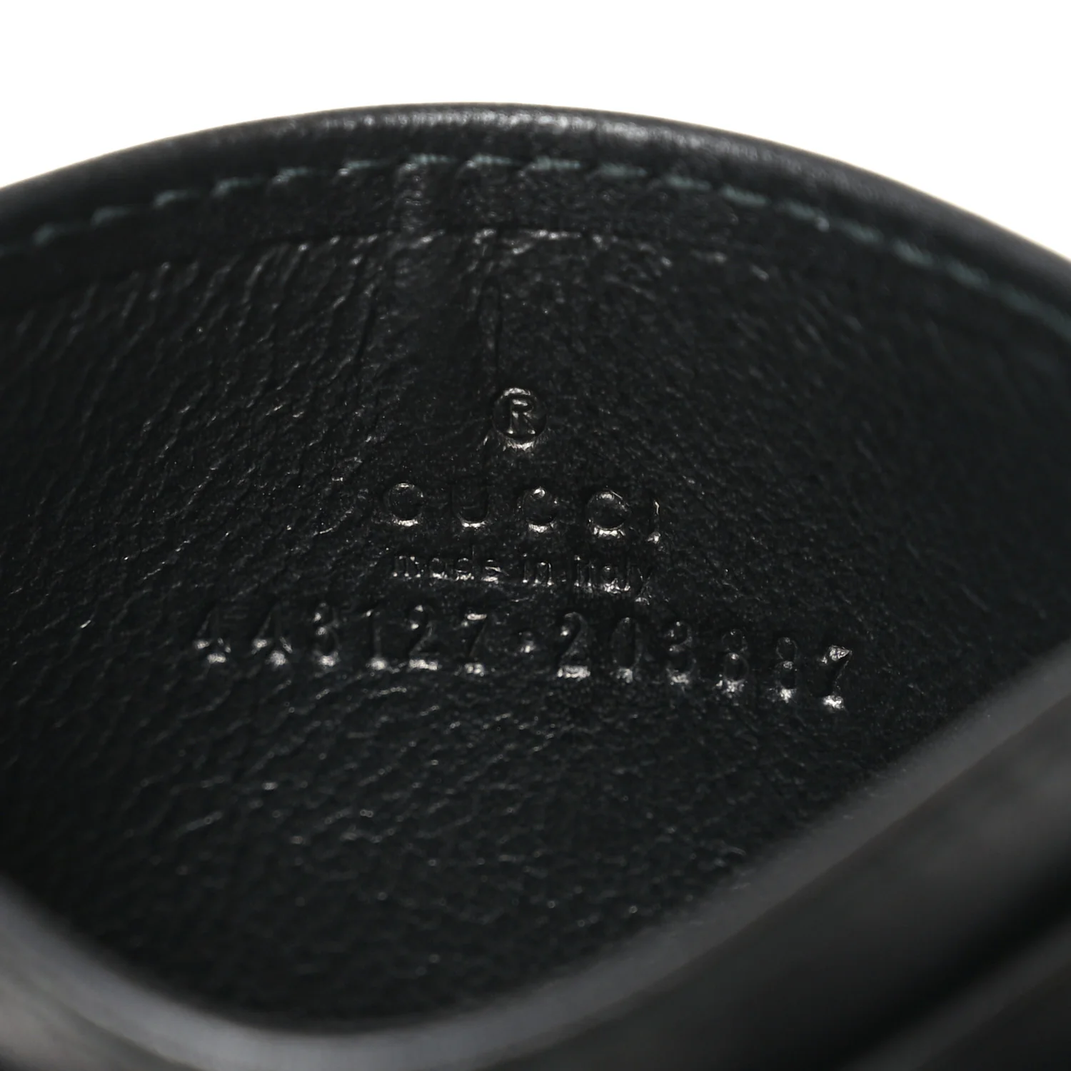Calfskin Matelasse GG Marmont Card Holder Black - Image 6