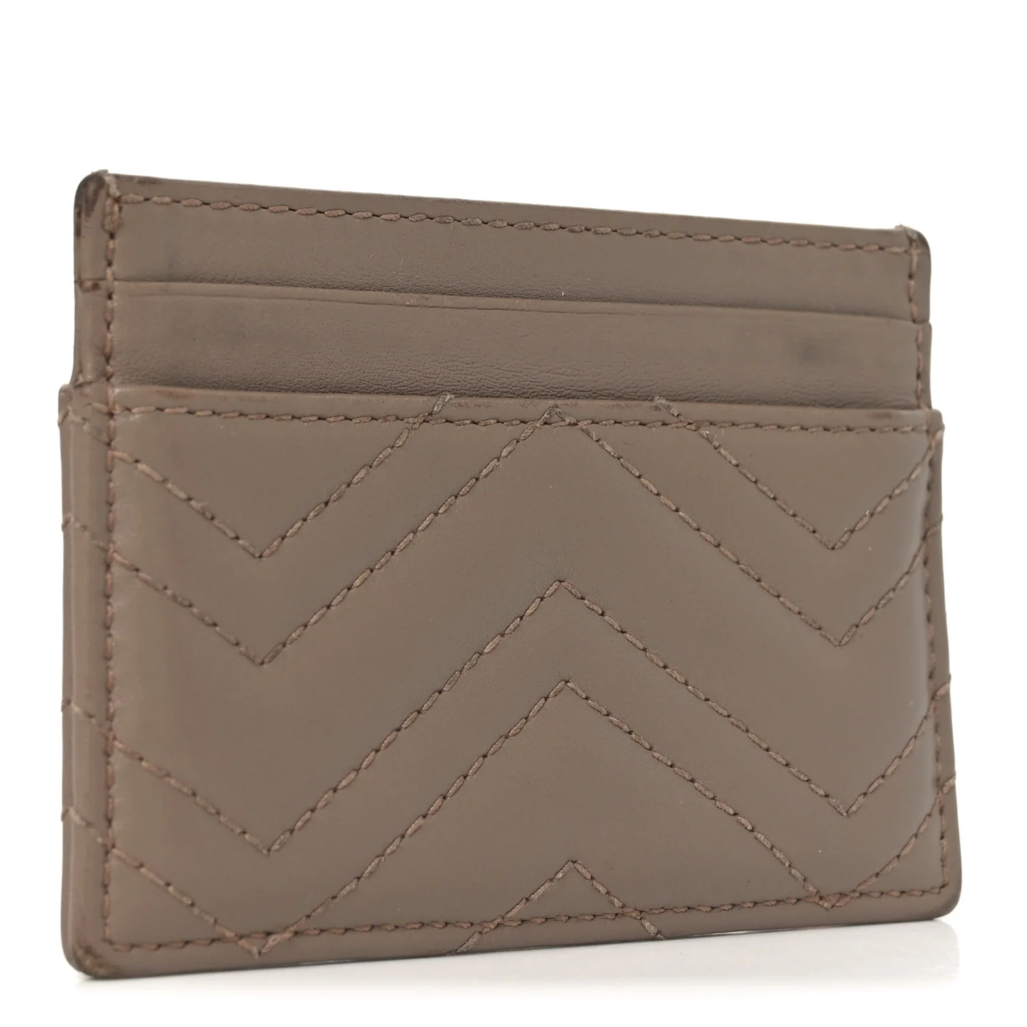 Calfskin Matelasse GG Marmont Card Holder Porcelain Rose - Image 3