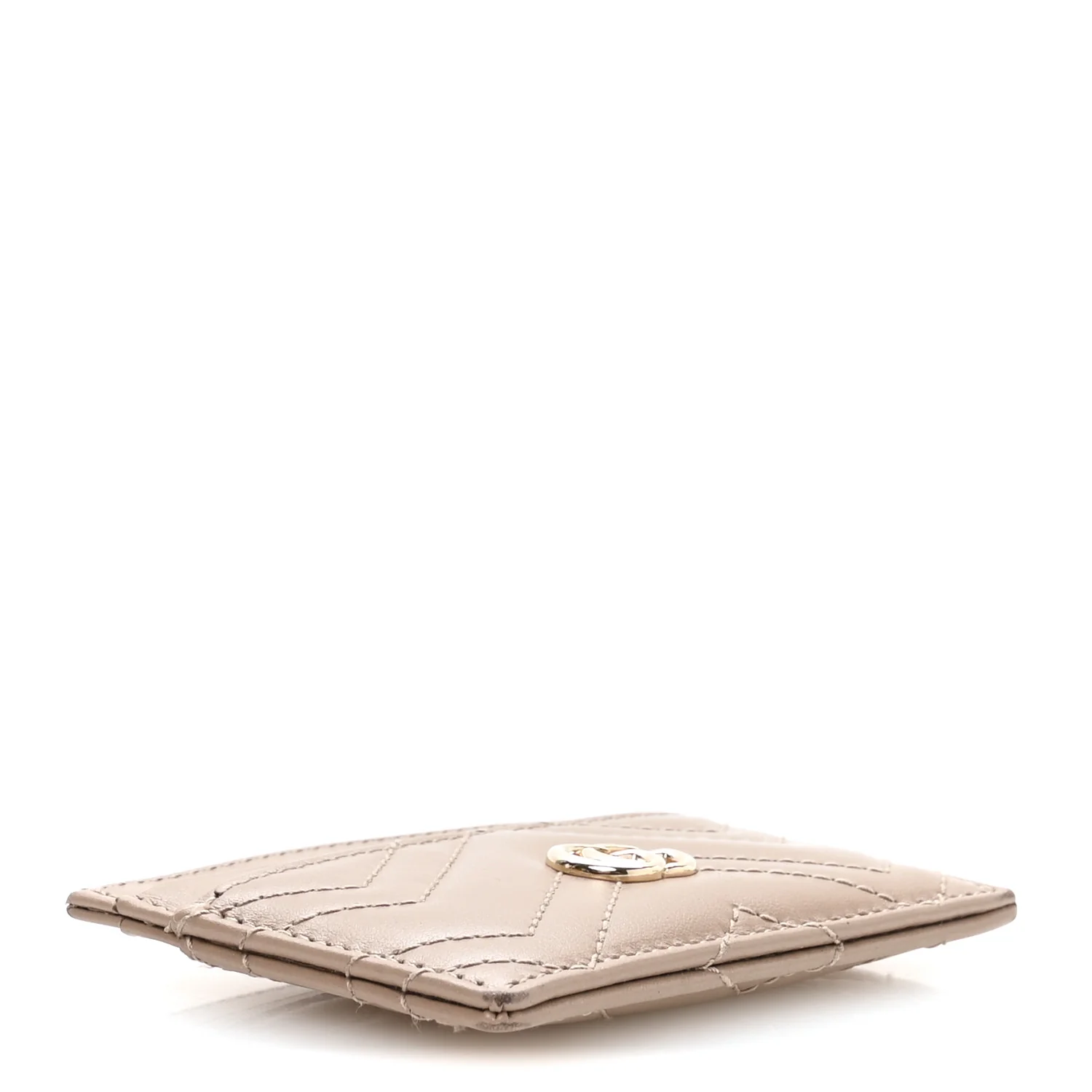 Calfskin Matelasse GG Marmont Card Holder Porcelain Rose - Image 4