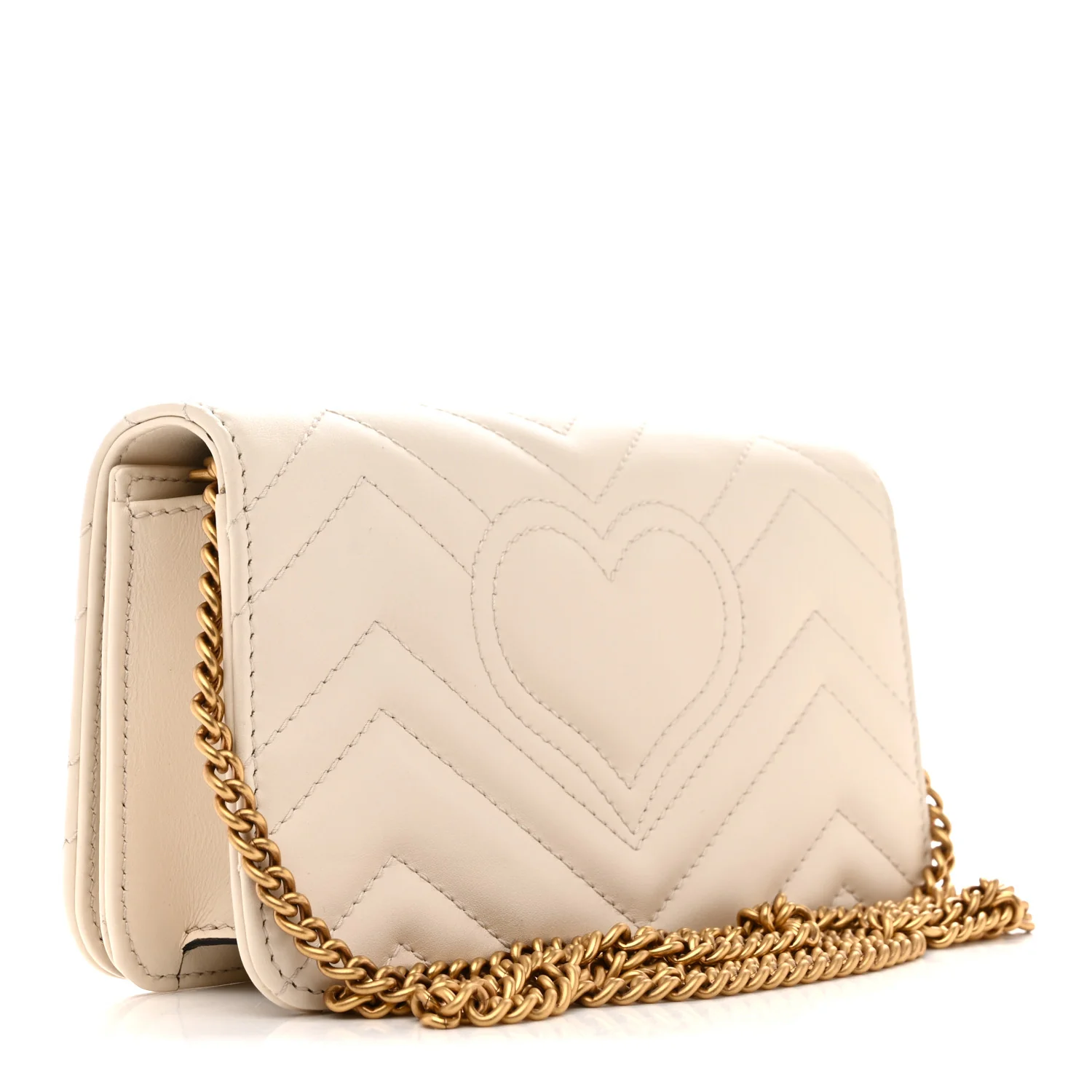 Calfskin Matelasse GG Marmont Mini Bag White - Image 3