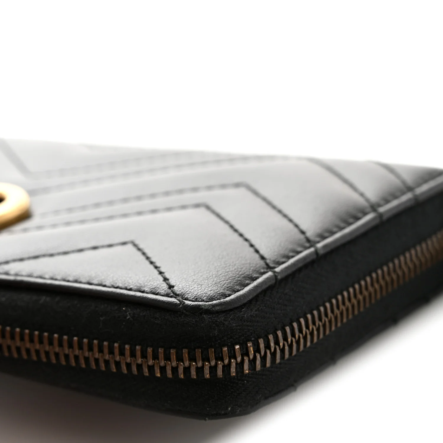 Calfskin Matelasse GG Marmont Zip Around Organizer Wallet Black - Image 11