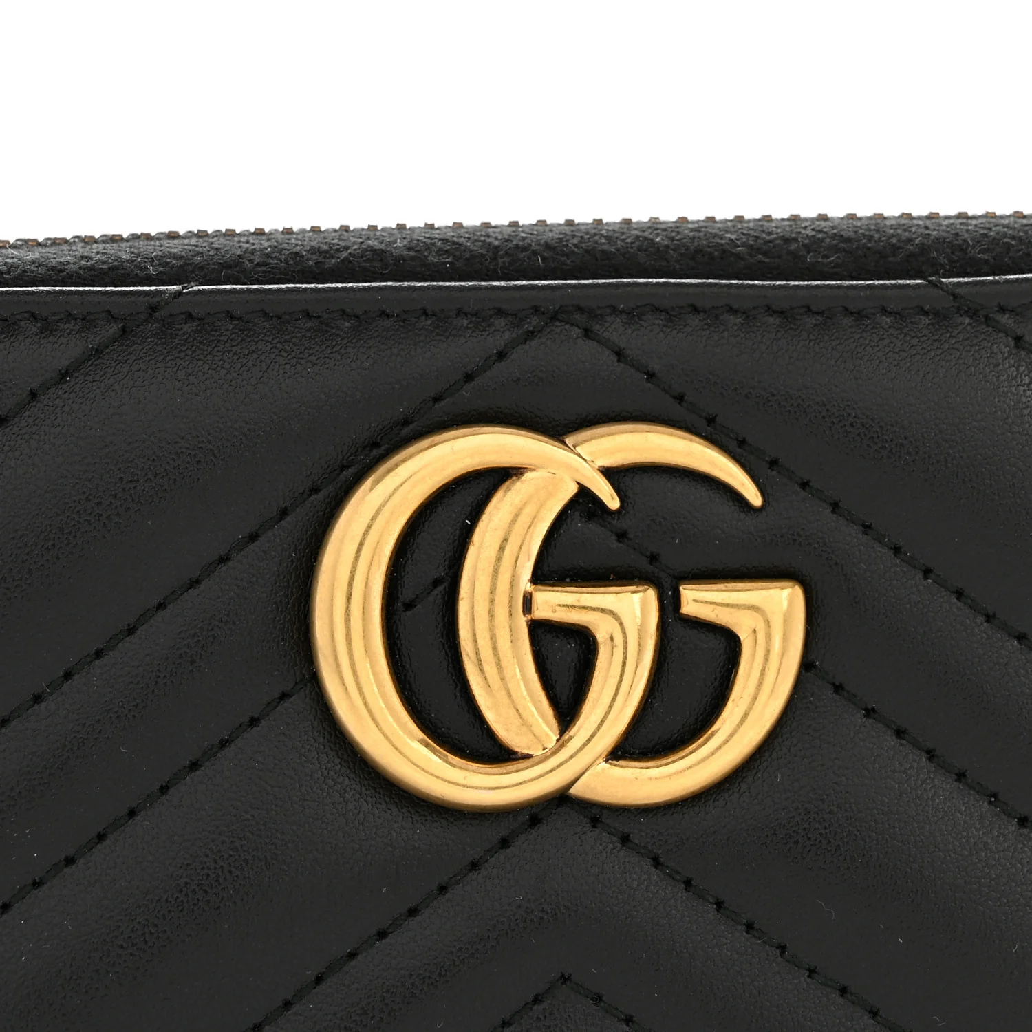 Calfskin Matelasse GG Marmont Zip Around Organizer Wallet Black - Image 9
