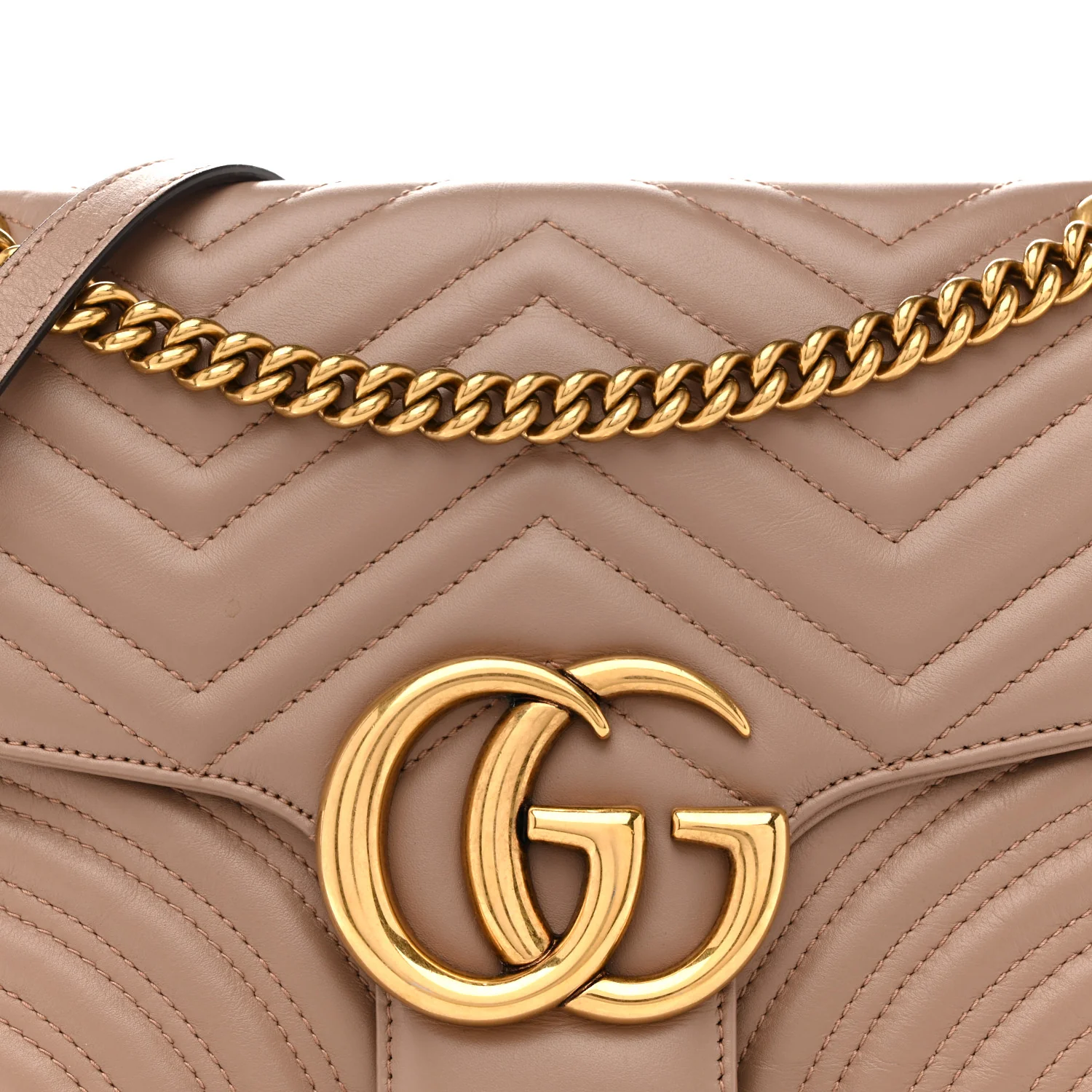 Calfskin Matelasse Medium GG Marmont Shoulder Bag Porcelain Rose - Image 8