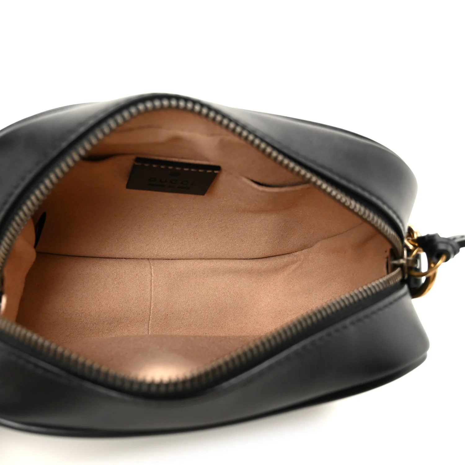 Calfskin Matelasse Mini GG Marmont Chain Shoulder Bag Black - Image 5