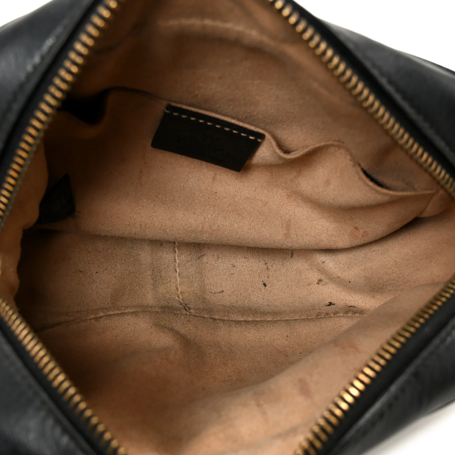 Calfskin Matelasse Mini GG Marmont Chain Shoulder Bag Black - Image 4