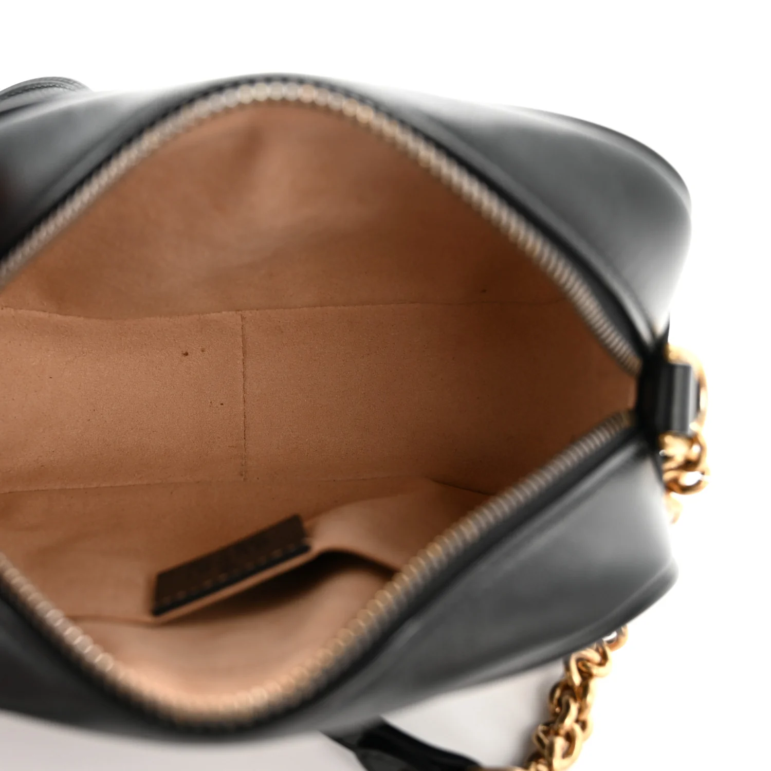 Calfskin Matelasse Mini GG Marmont Chain Shoulder Bag Black - Image 5
