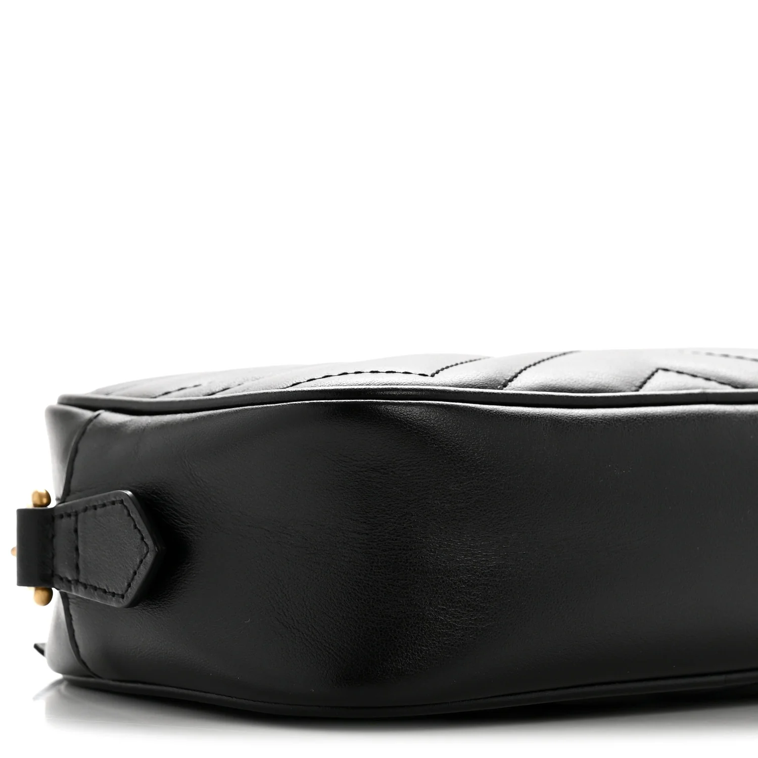 Calfskin Matelasse Mini GG Marmont Chain Shoulder Bag Black - Image 9