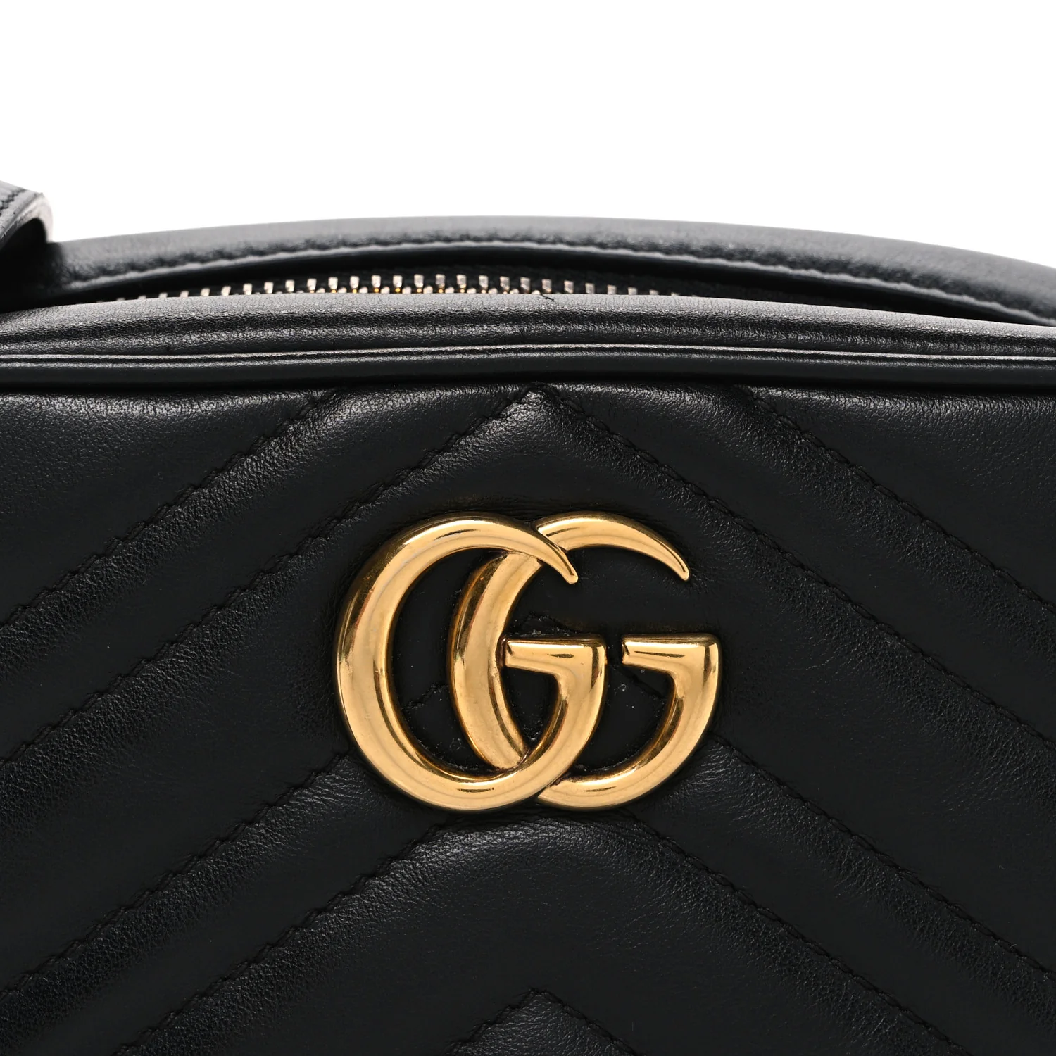 Calfskin Matelasse Mini GG Marmont Chain Shoulder Bag Black - Image 8
