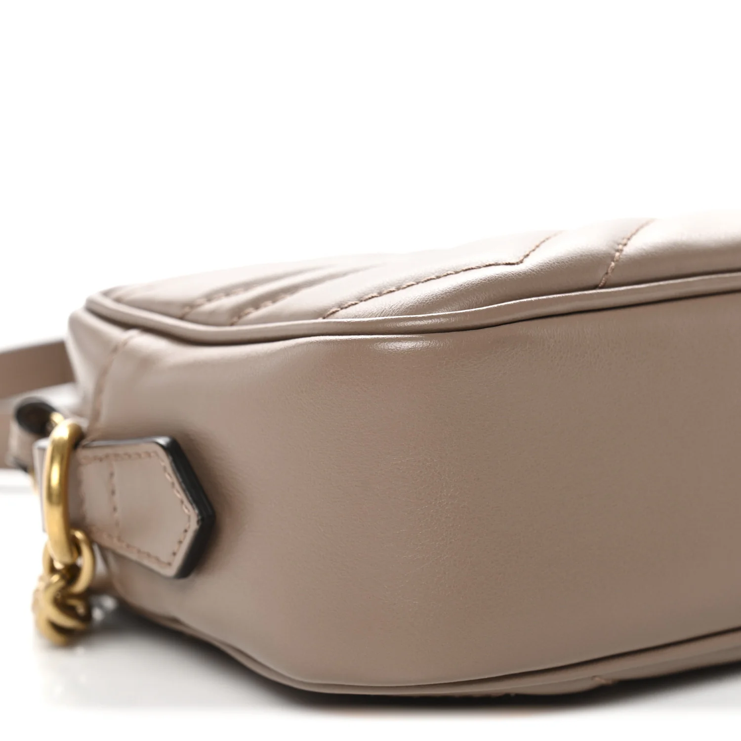 Calfskin Matelasse Mini GG Marmont Chain Shoulder Bag Porcelain Rose - Image 8