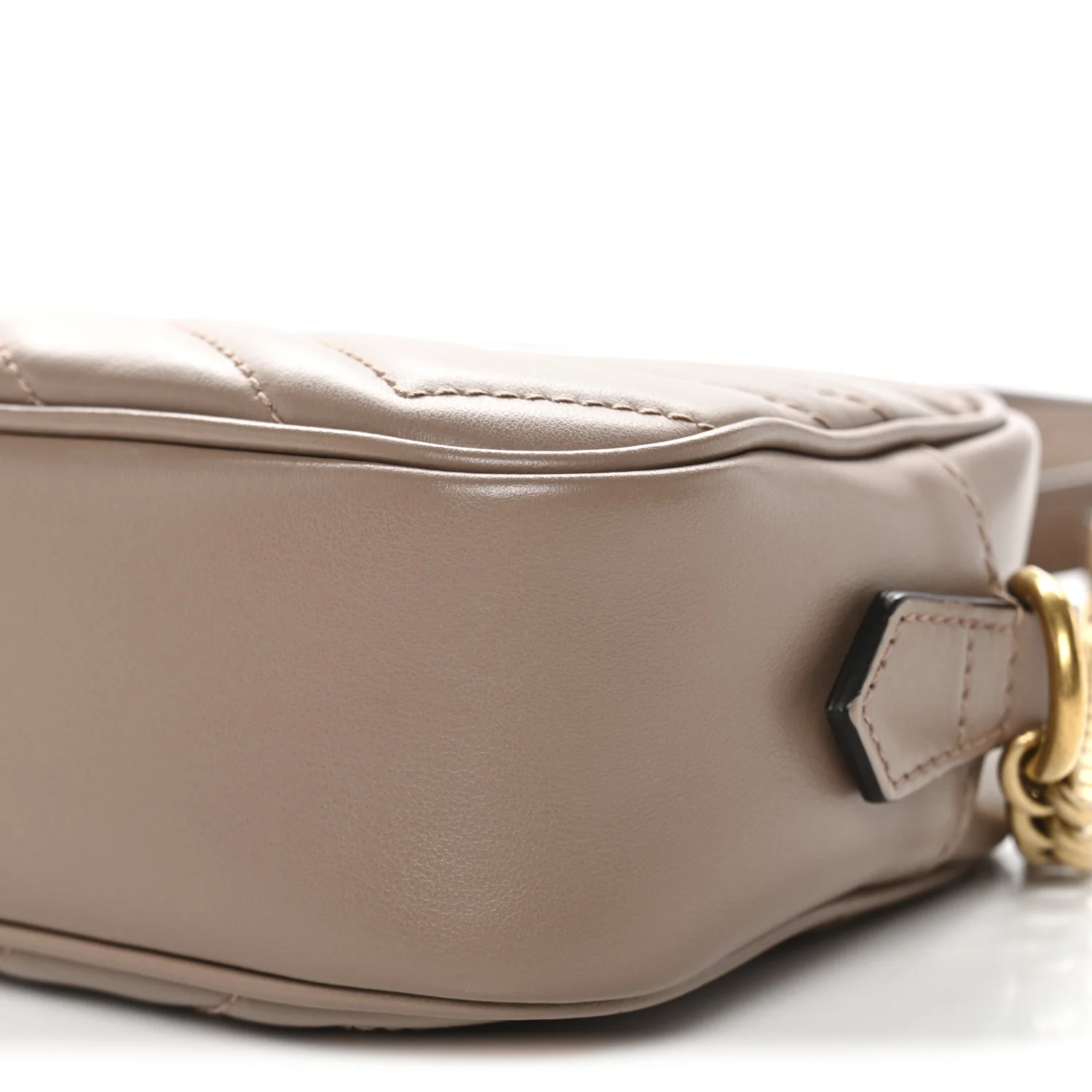 Calfskin Matelasse Mini GG Marmont Chain Shoulder Bag Porcelain Rose - Image 9