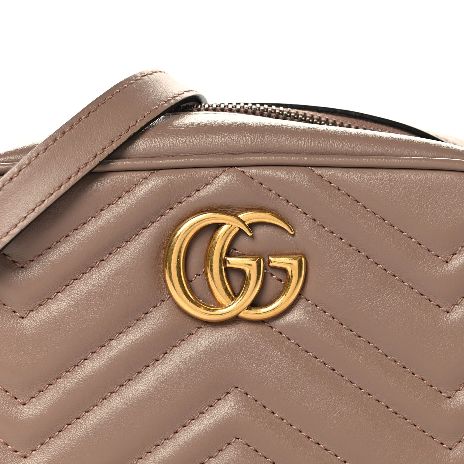 Calfskin Matelasse Mini GG Marmont Chain Shoulder Bag Porcelain Rose - Image 7