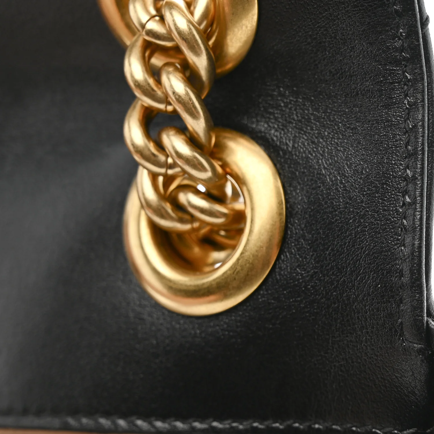 Calfskin Matelasse Mini GG Marmont Shoulder Bag Black - Image 11