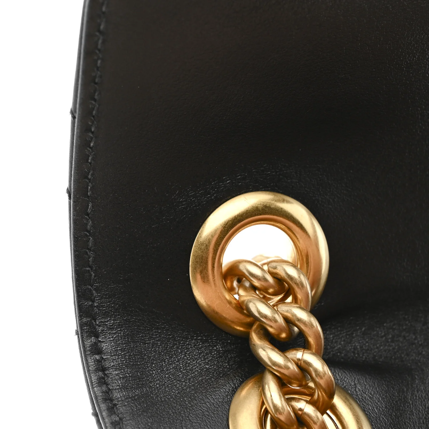 Calfskin Matelasse Mini GG Marmont Shoulder Bag Black - Image 12
