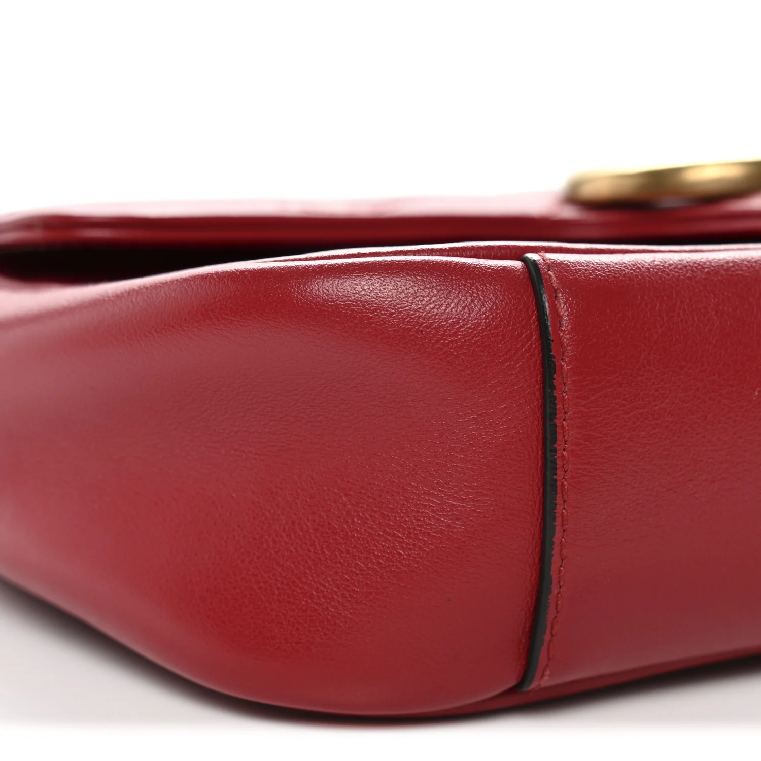 Calfskin Matelasse Mini GG Marmont Shoulder Bag Hibiscus Red - Image 10