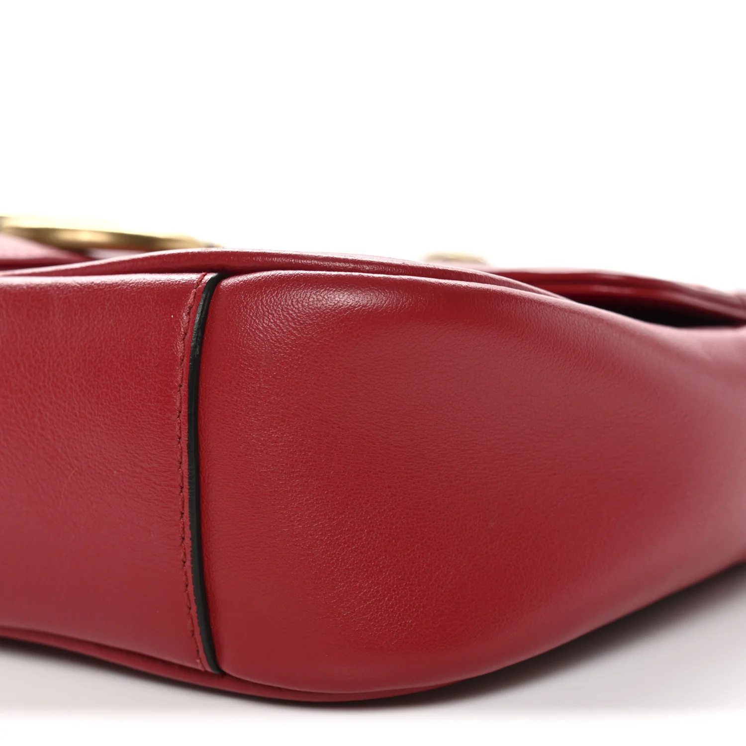 Calfskin Matelasse Mini GG Marmont Shoulder Bag Hibiscus Red - Image 11