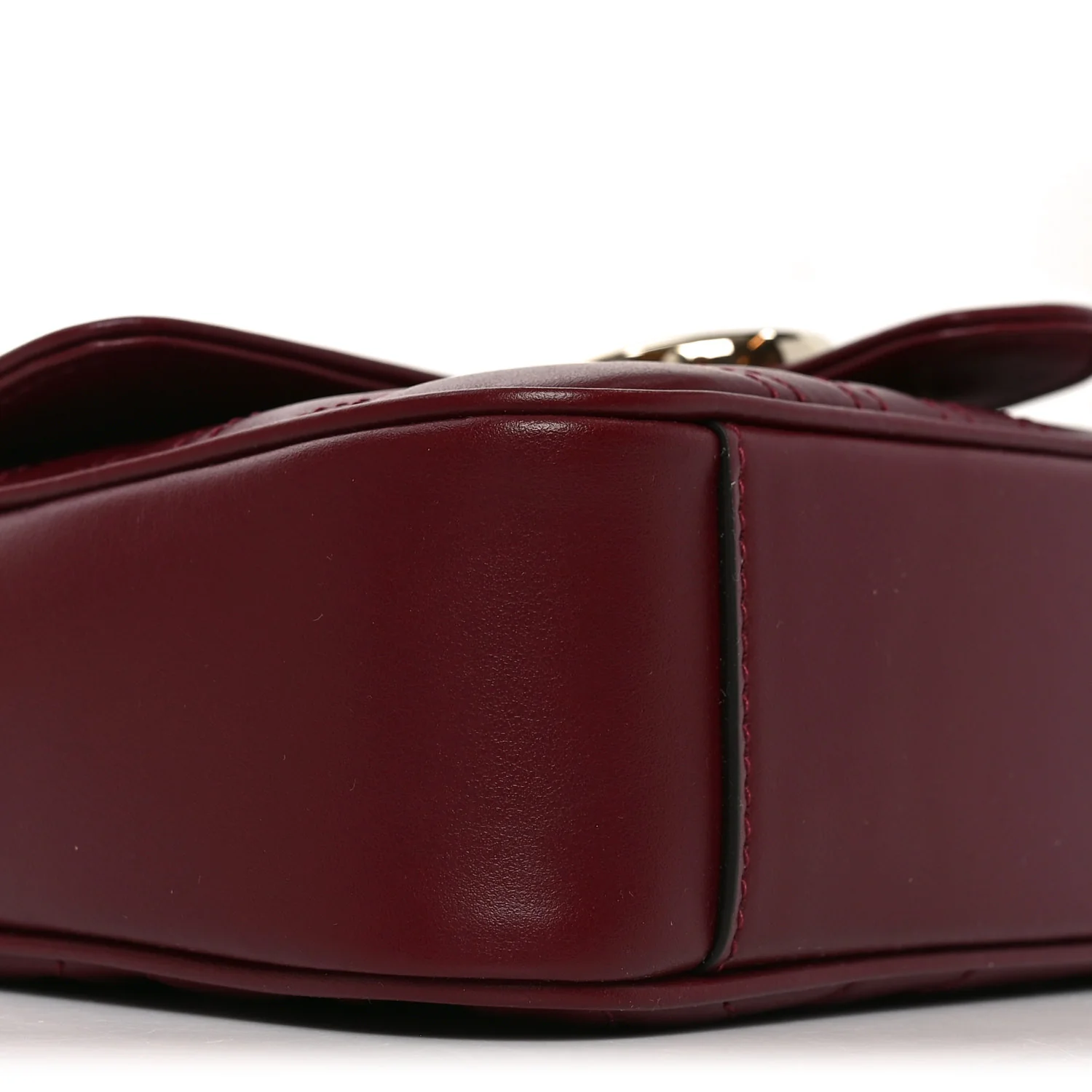 Calfskin Matelasse Mini GG Marmont Shoulder Bag Rosso Ancora - Image 8