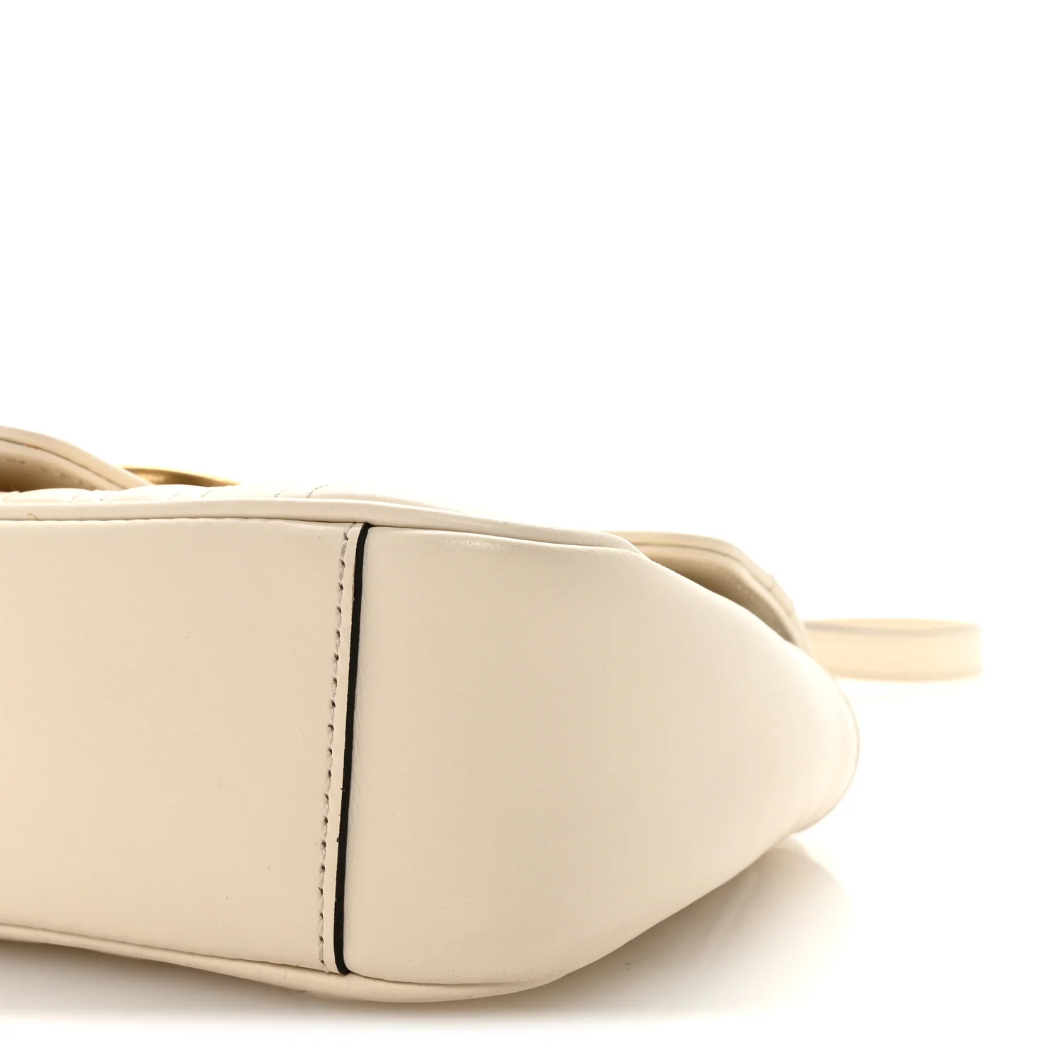 Calfskin Matelasse Mini GG Marmont Shoulder Bag White - Image 10