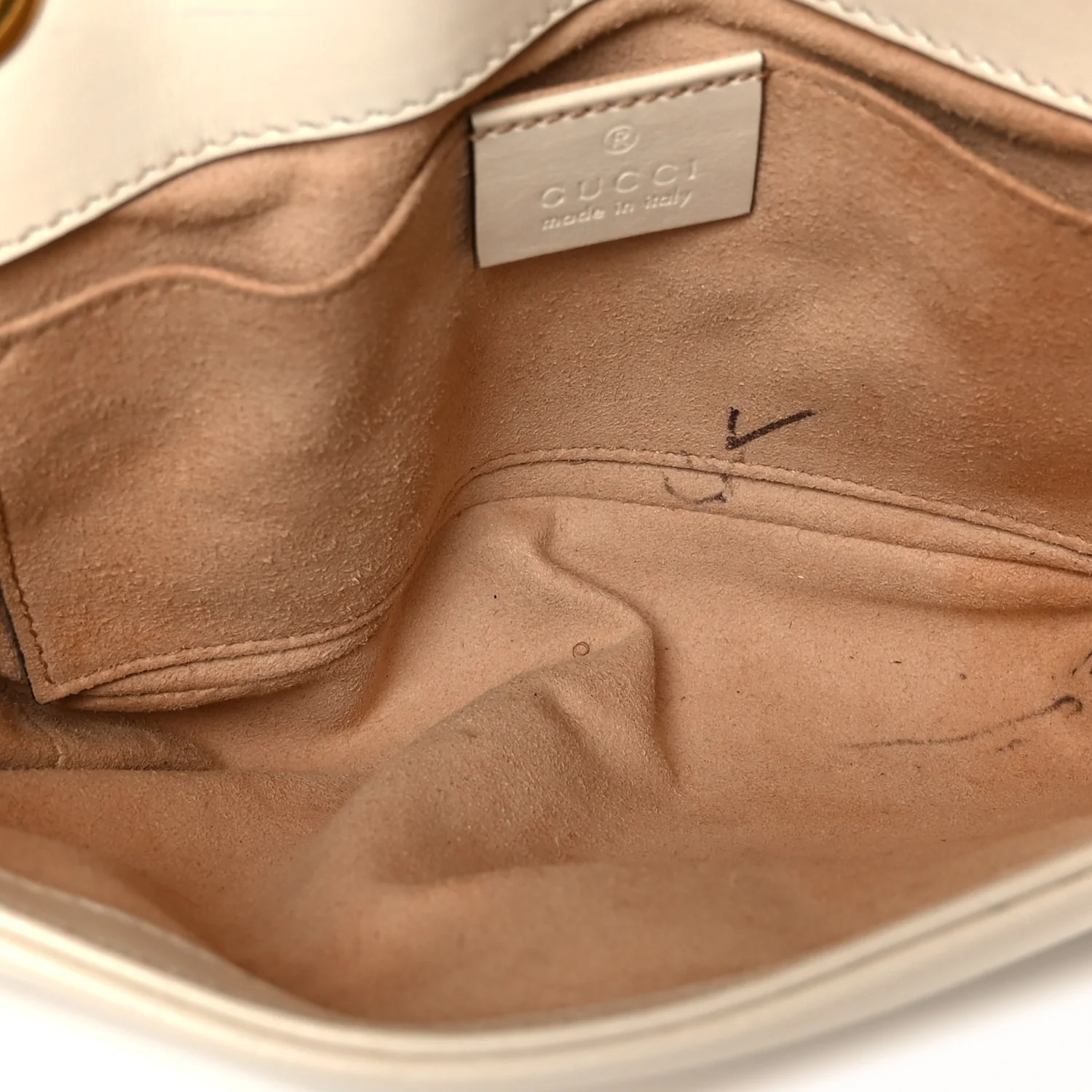 Calfskin Matelasse Mini GG Marmont Shoulder Bag White - Image 5