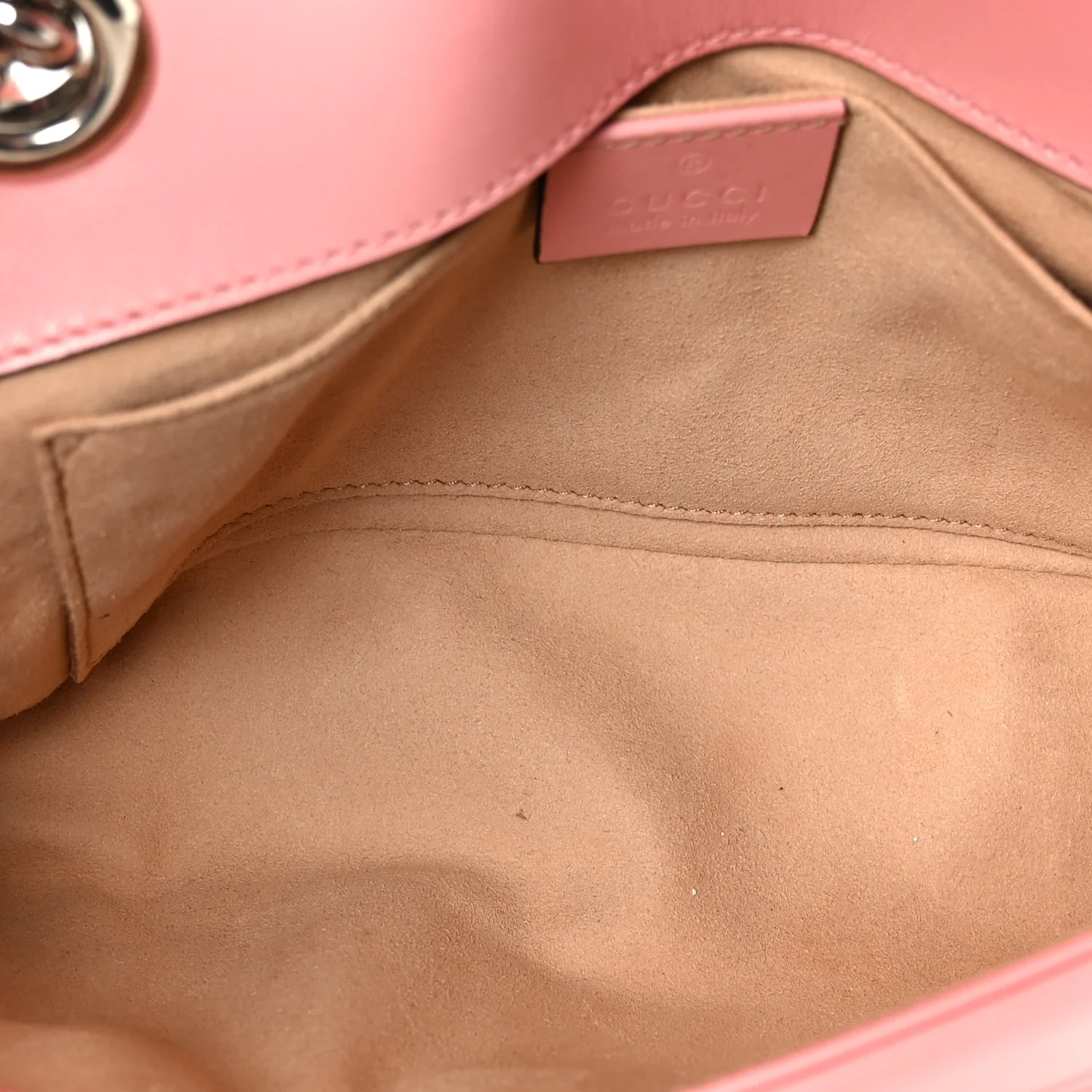 Calfskin Matelasse Mini GG Marmont Shoulder Bag Wild Rose - Image 4