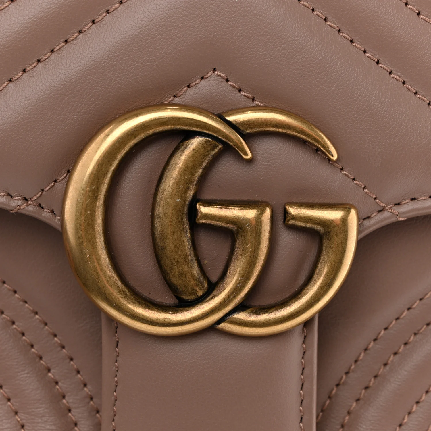 Calfskin Matelasse Mini GG Marmont Top Handle Shoulder Bag Porcelain Rose - Image 12