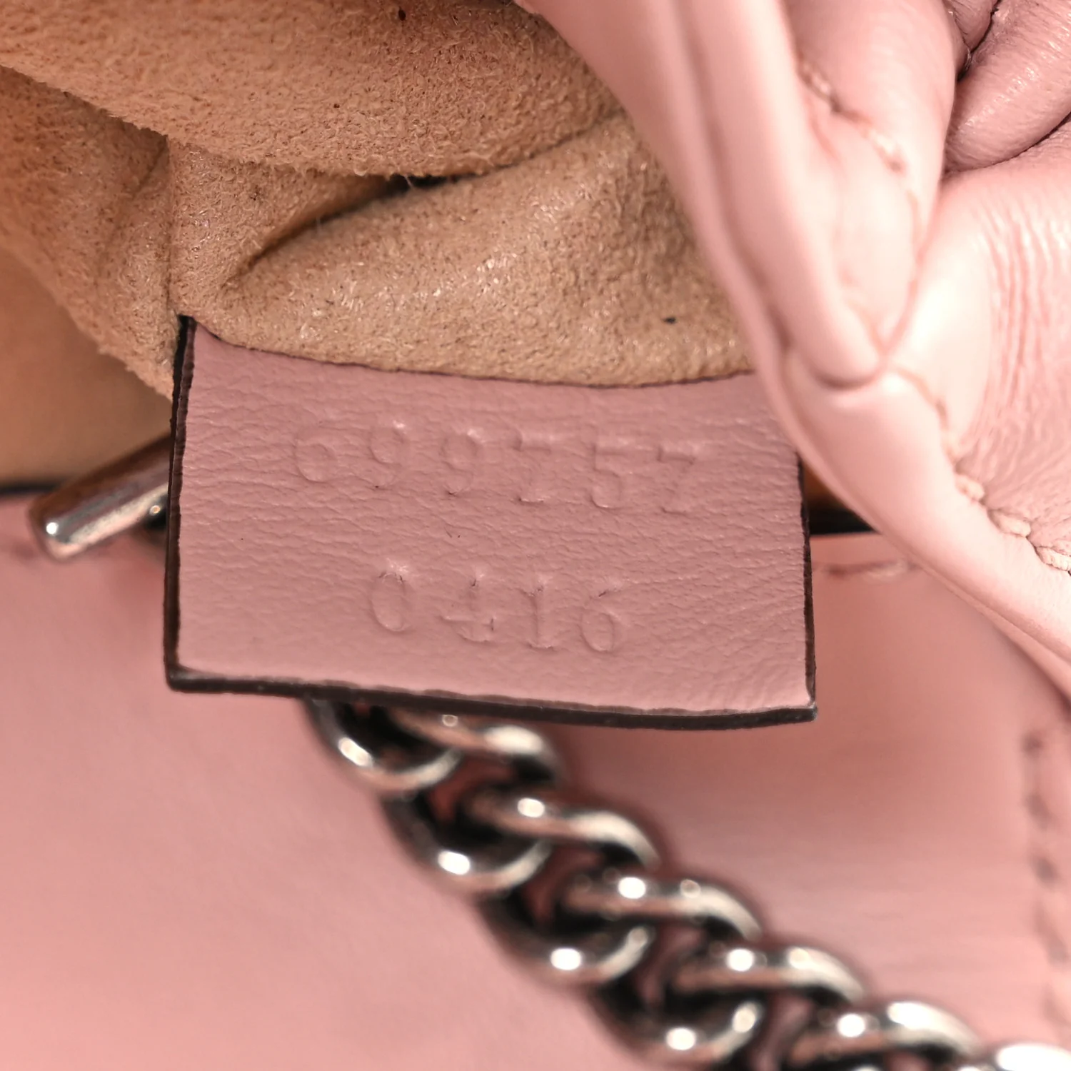 Calfskin Matelasse Monochrome GG Marmont Chain Belt Bag Perfect Pink - Image 7