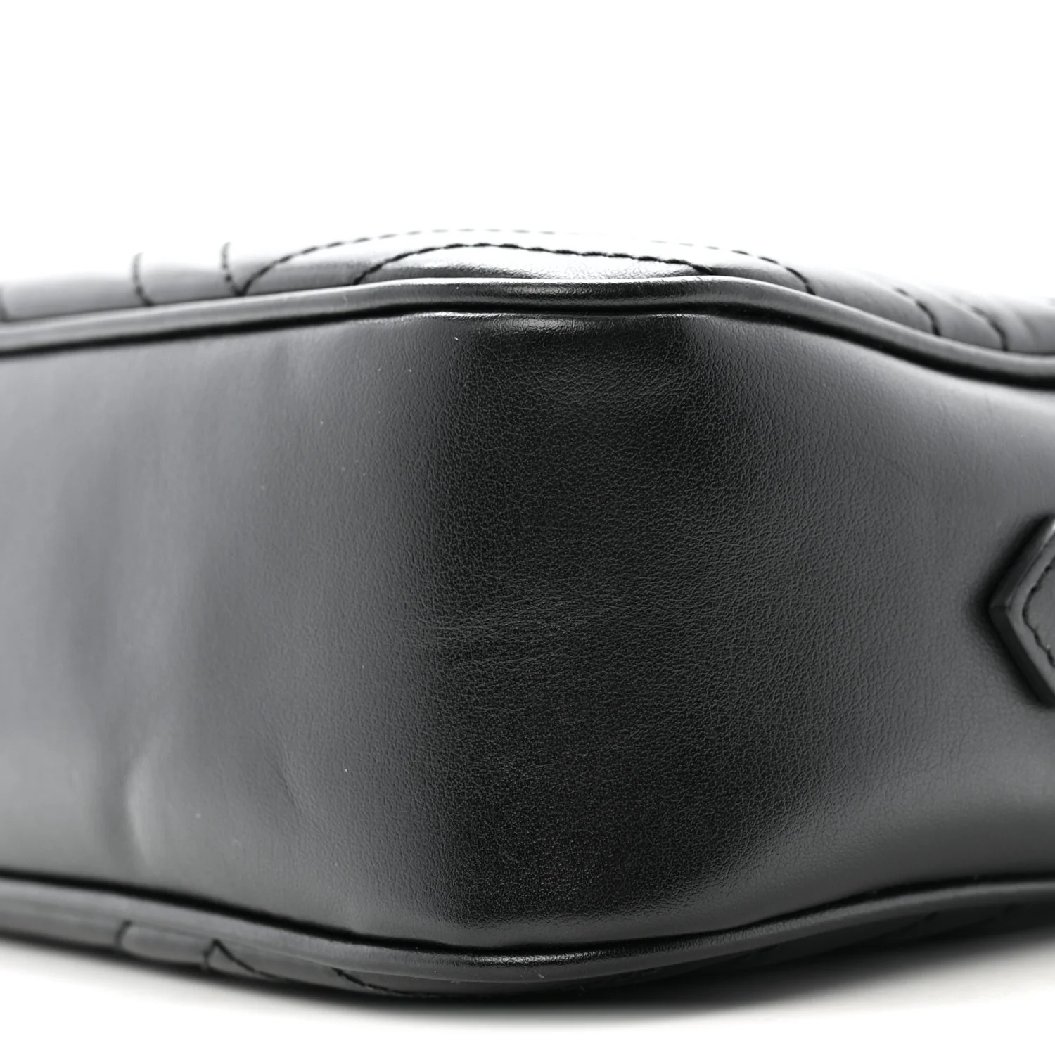 Calfskin Matelasse Monochrome Small GG Marmont Chain Shoulder Bag Black - Image 10