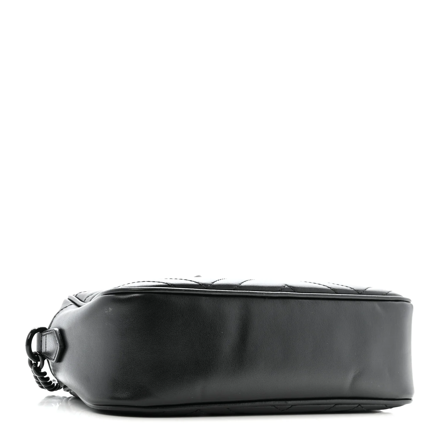 Calfskin Matelasse Monochrome Small GG Marmont Chain Shoulder Bag Black - Image 4