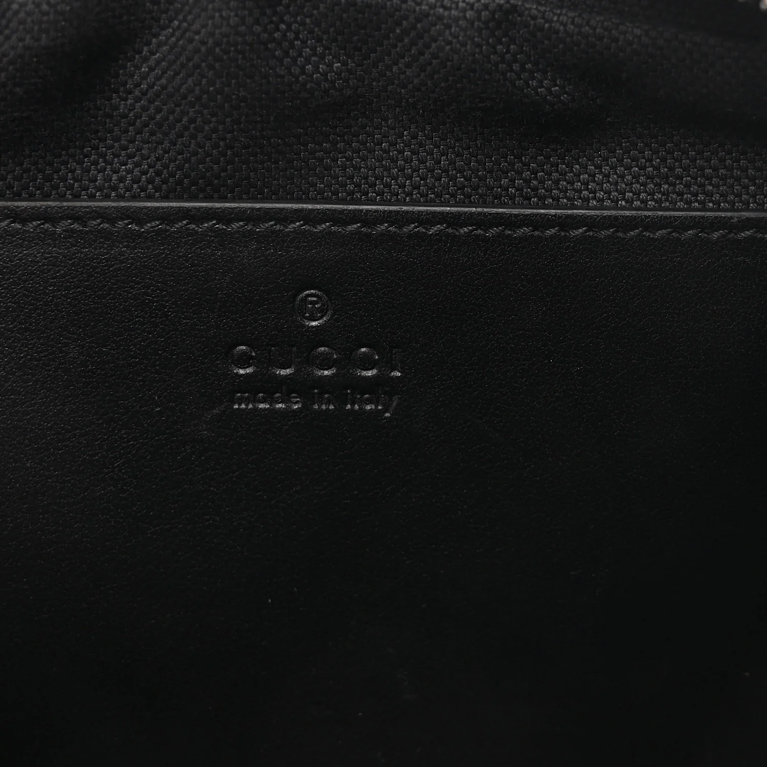 Calfskin Matelasse Monochrome Small GG Marmont Chain Shoulder Bag Black - Image 6