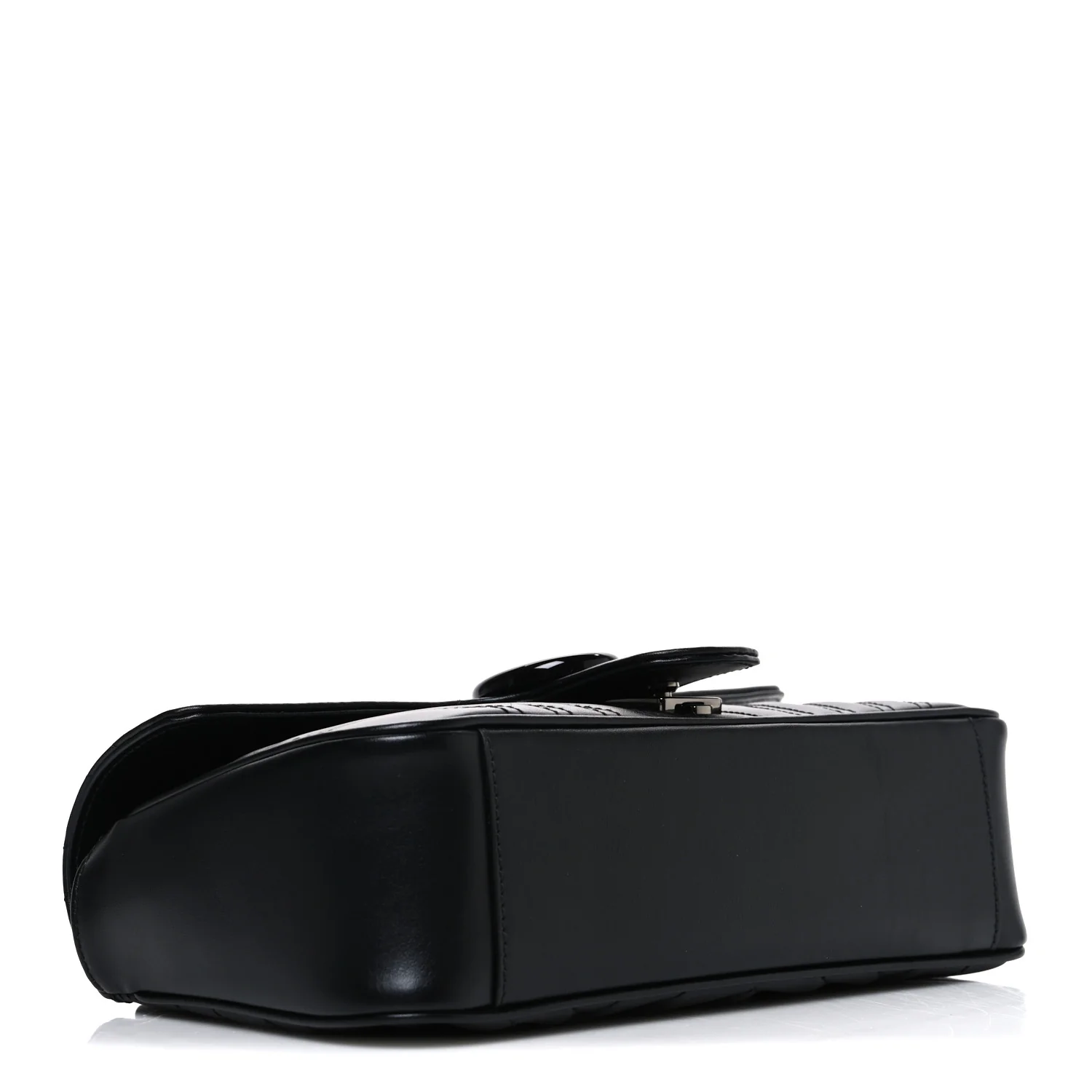 Calfskin Matelasse Monochrome Small GG Marmont Shoulder Bag Black - Image 3
